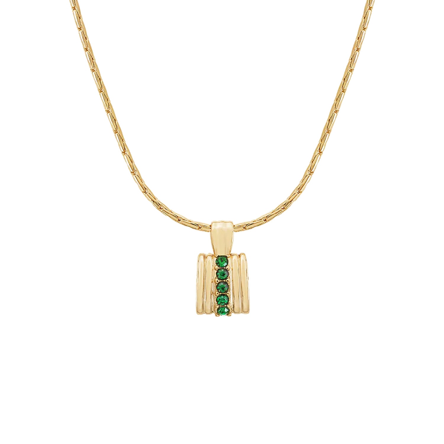 Women’s Gold / Green Aurora Gold Pendant Necklace 33mm