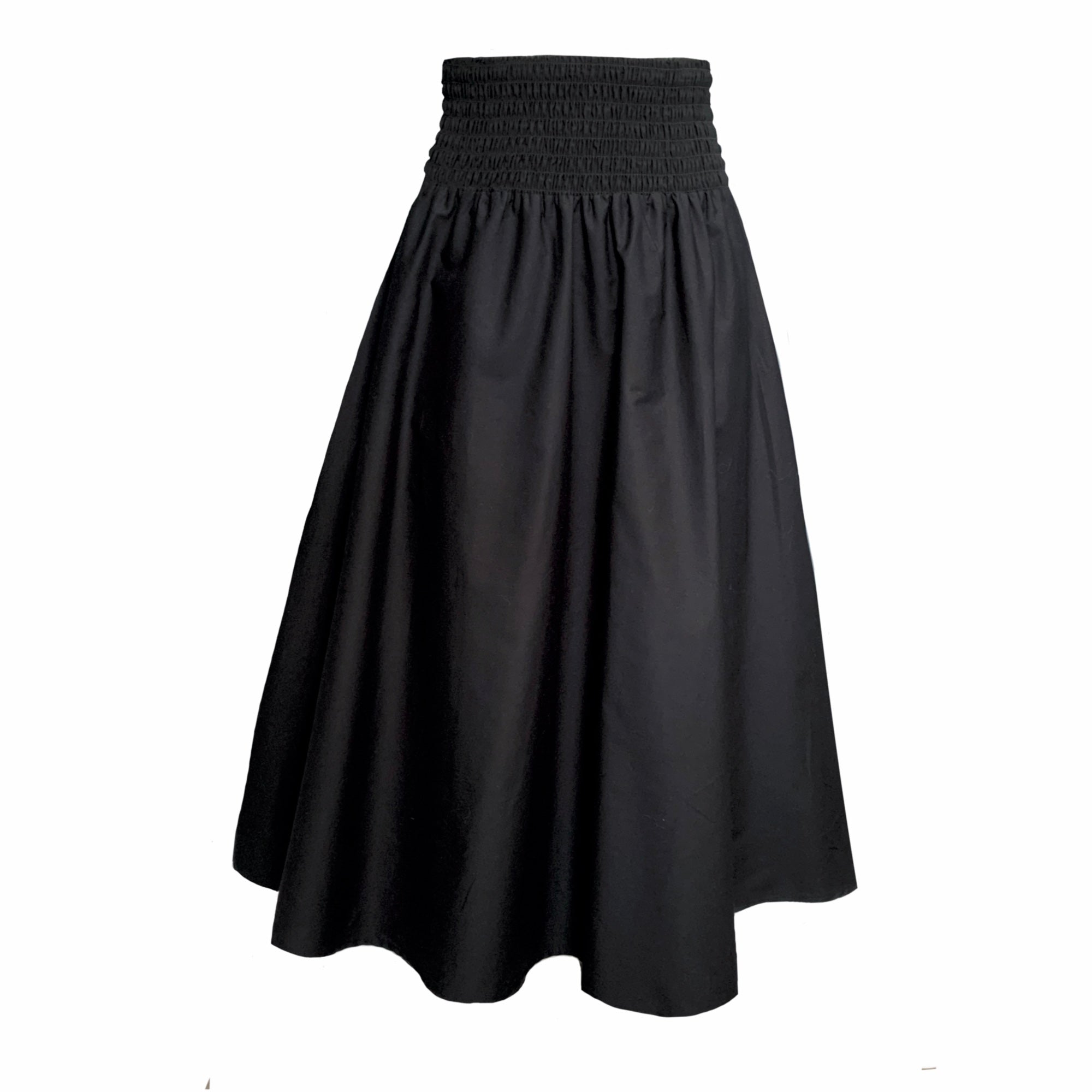 Frock Tales Women's Orchid Midi Skirt With Pockets In Black In Black