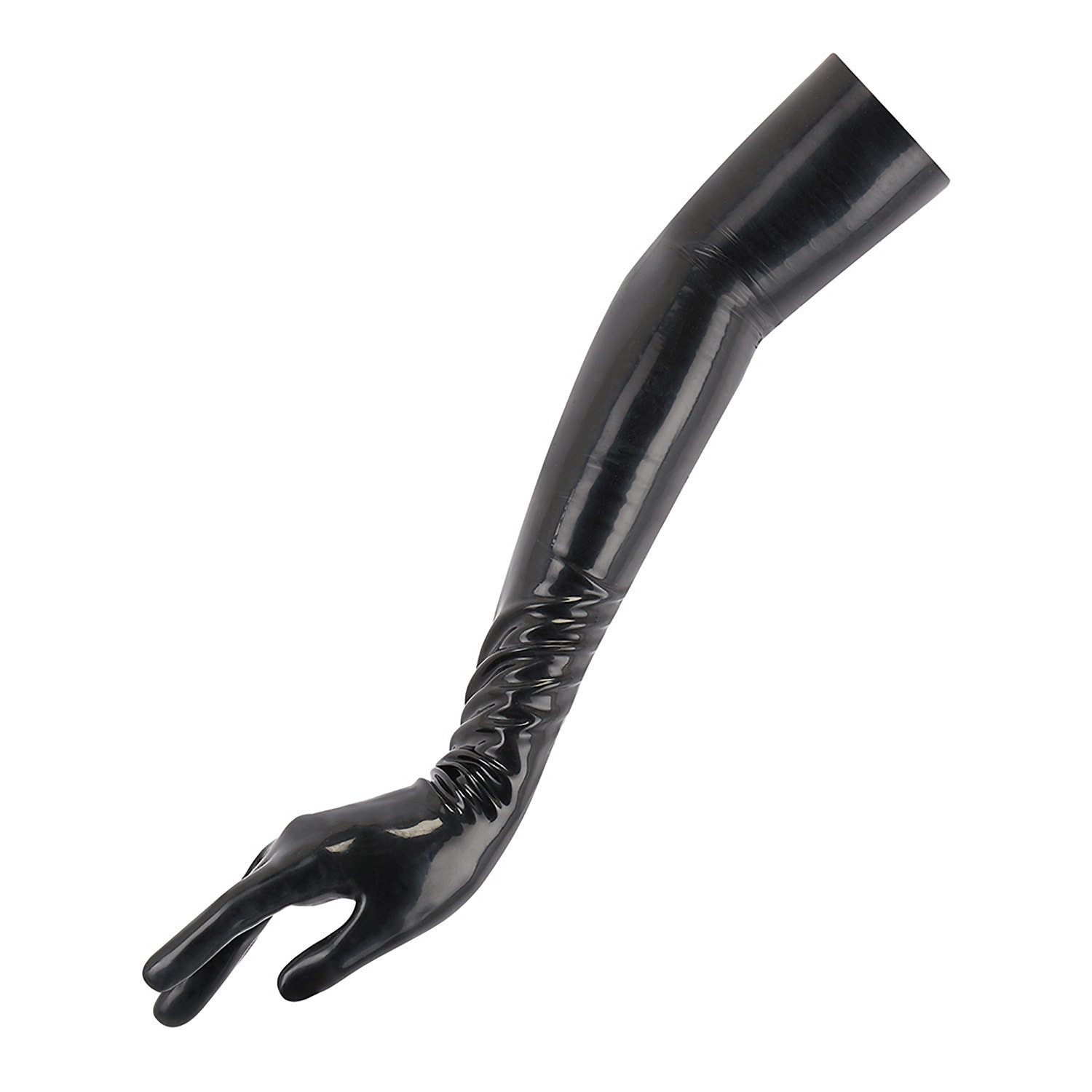 Women’s Latex Opera Gloves - Black Extra Small Elissa Poppy