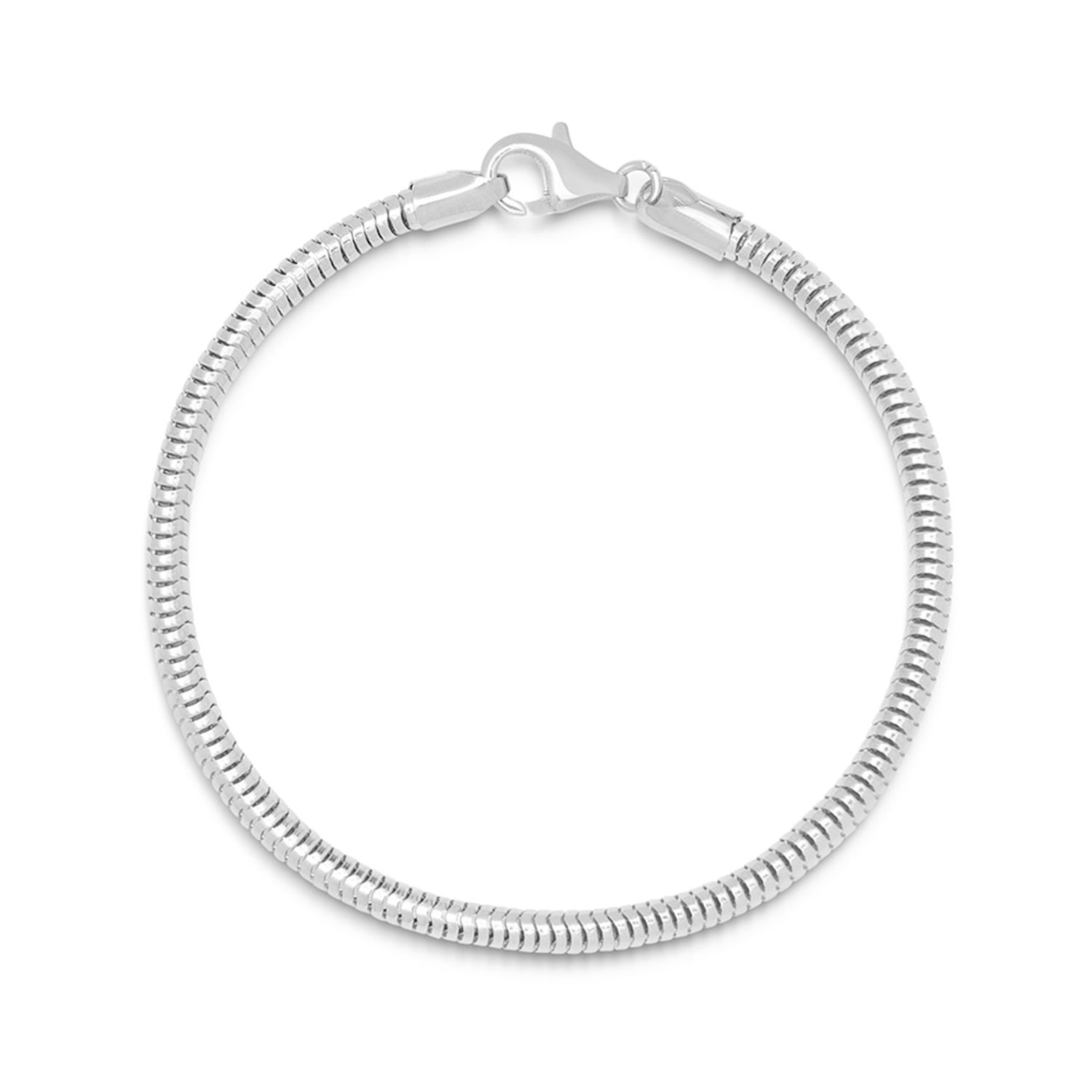 Nialaya Men's Silver Round Chain Bracelet