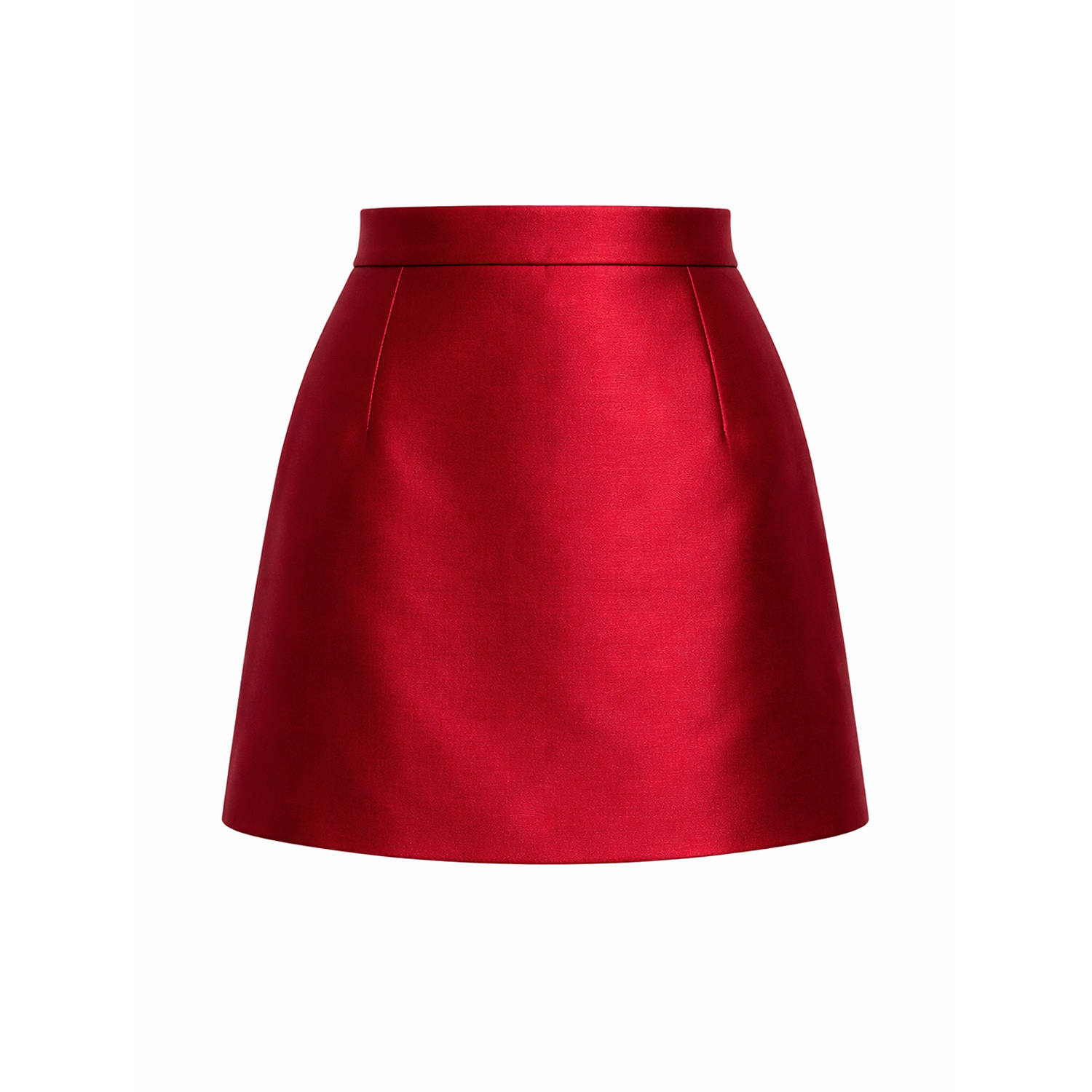 Women's Handcrafted Silk Mini Skirt In Deep Red - Luxury Tailored Valentines Collection | Small | Richa Sharma
