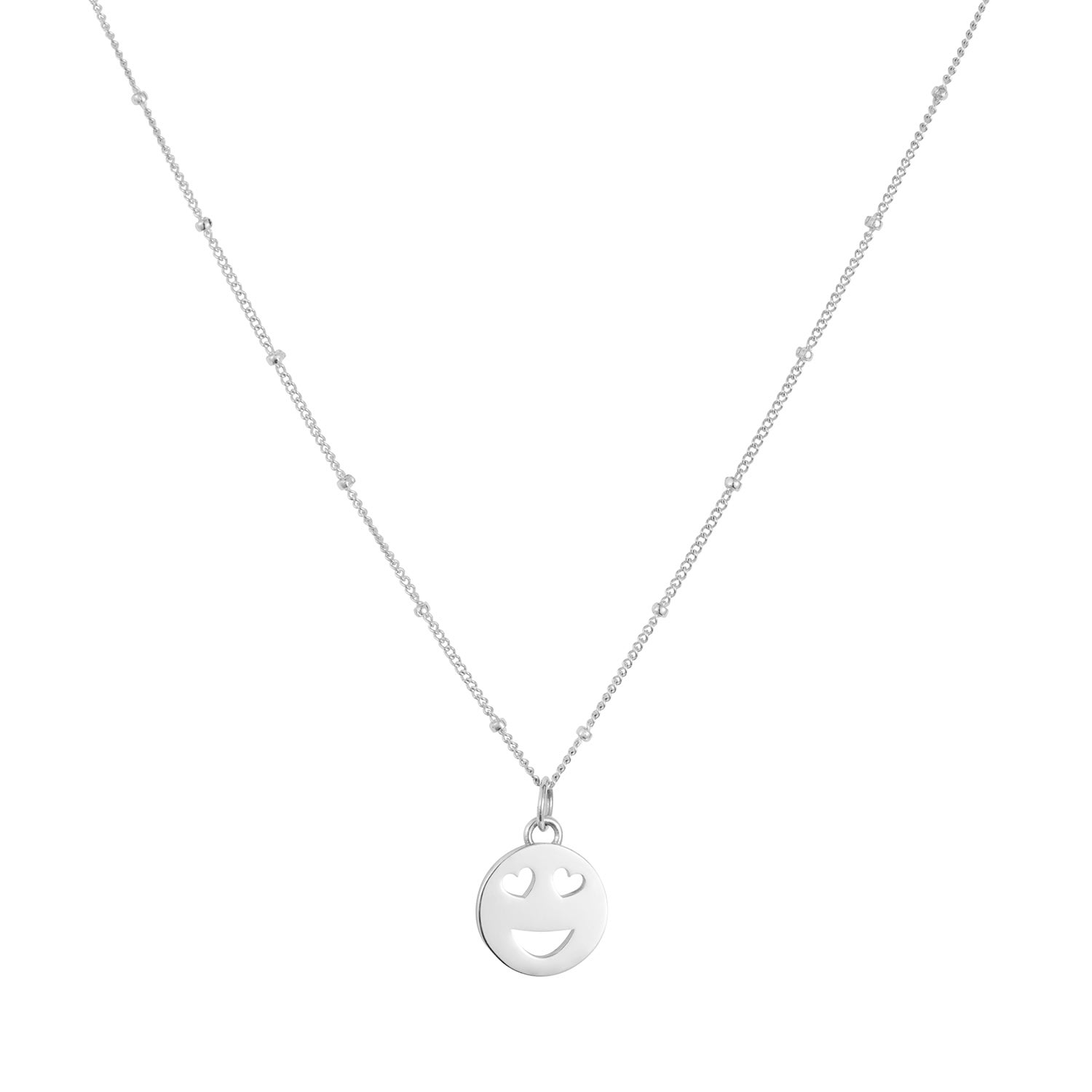 Toolally Women's Mood Pendant Necklace Love - Silver In Metallic