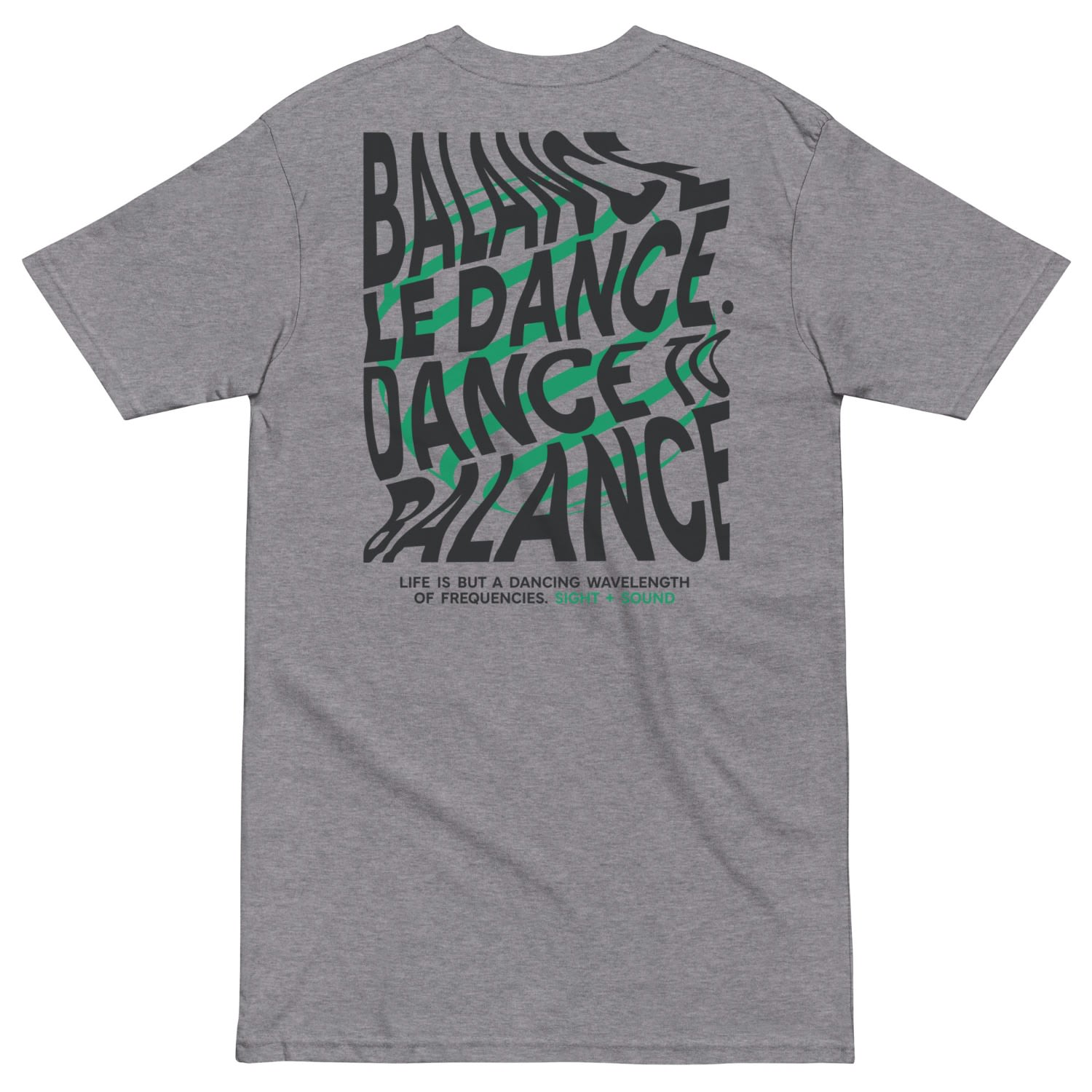 Anchor & Crew Carbon Grey Balance Le Dance Disco! Heavy Cotton Embroidered T-shirt - Women In Gray