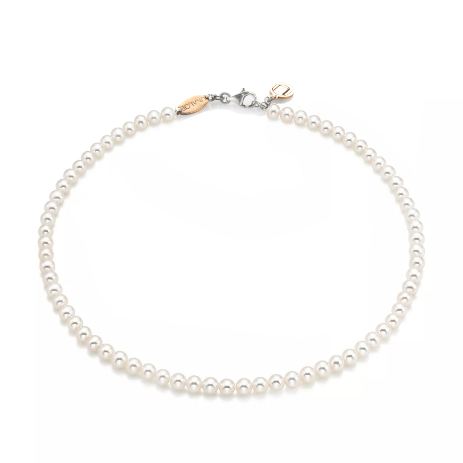 Unaloe Women's Silver / White Choker With Natural Pearls In Sterling Silver In Multi