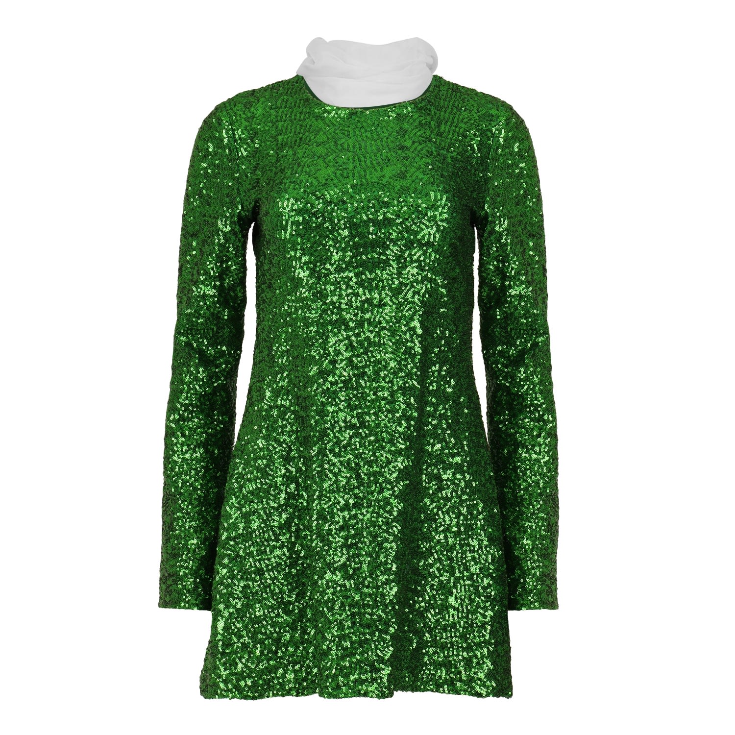 Women’s Green Raqs Sequinned Mini Dress Medium Nabila