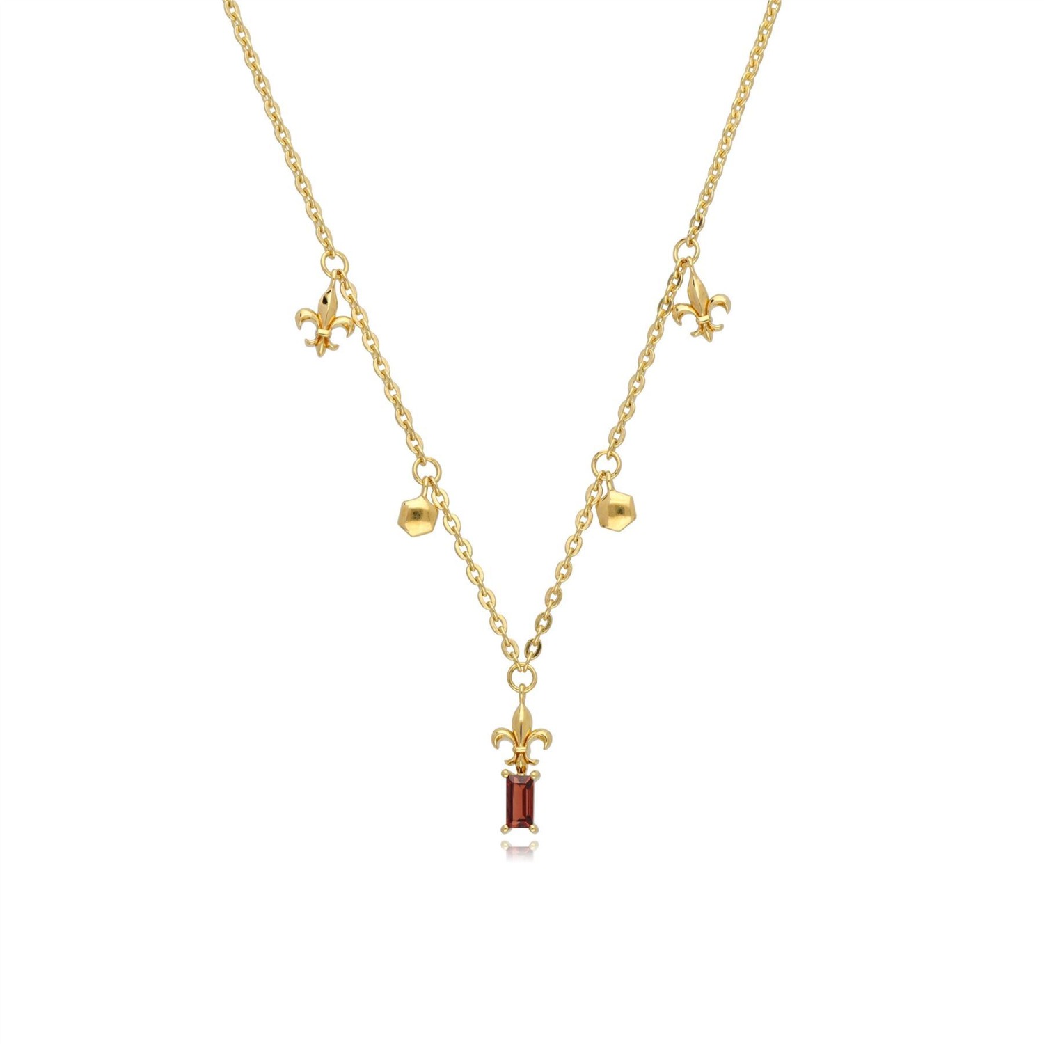 Garnet Fleur De Lis Choker Necklace | Gemondo | Wolf & Badger