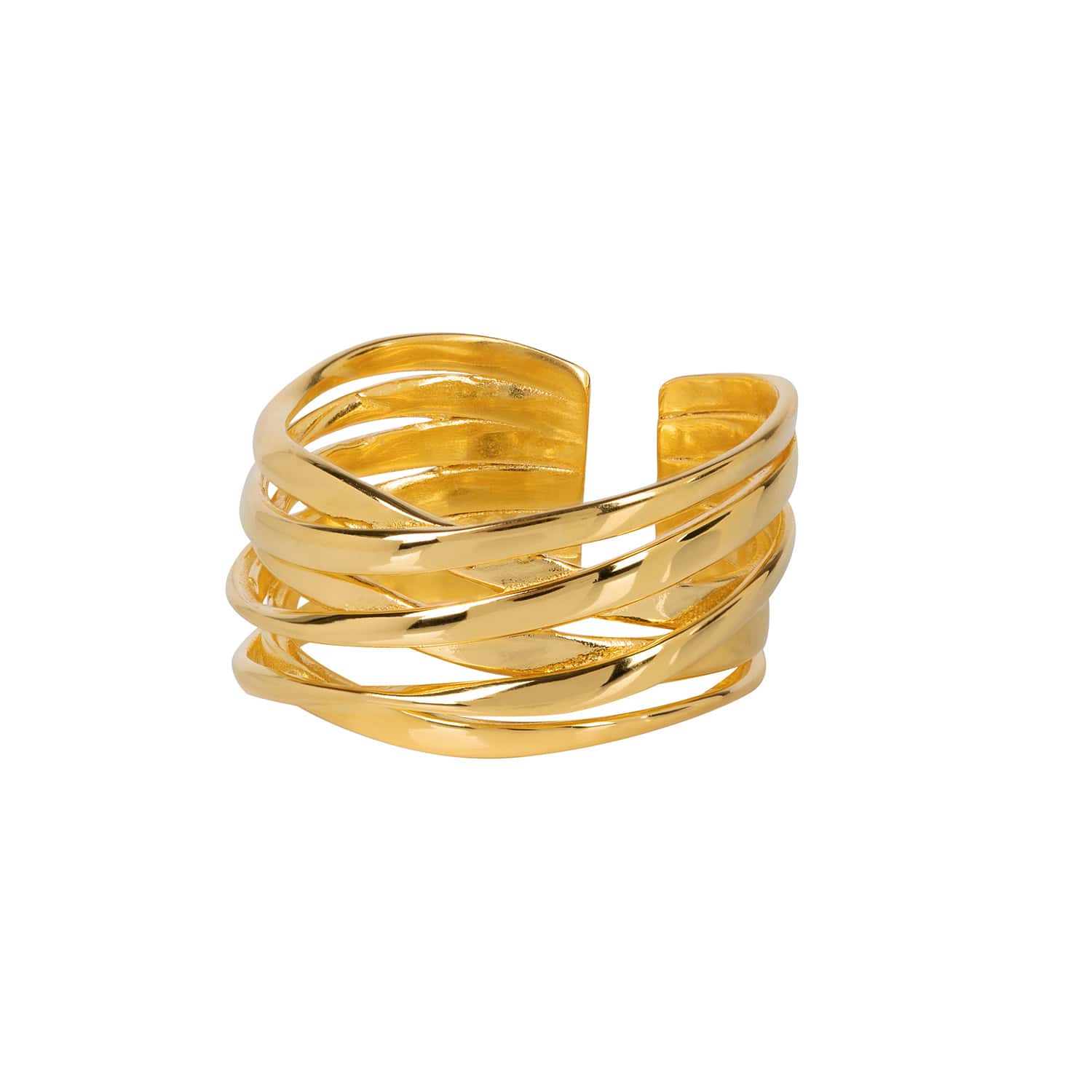 Amadeus Women's Genesis Gold Stacking Ring  - Size Adjustable
