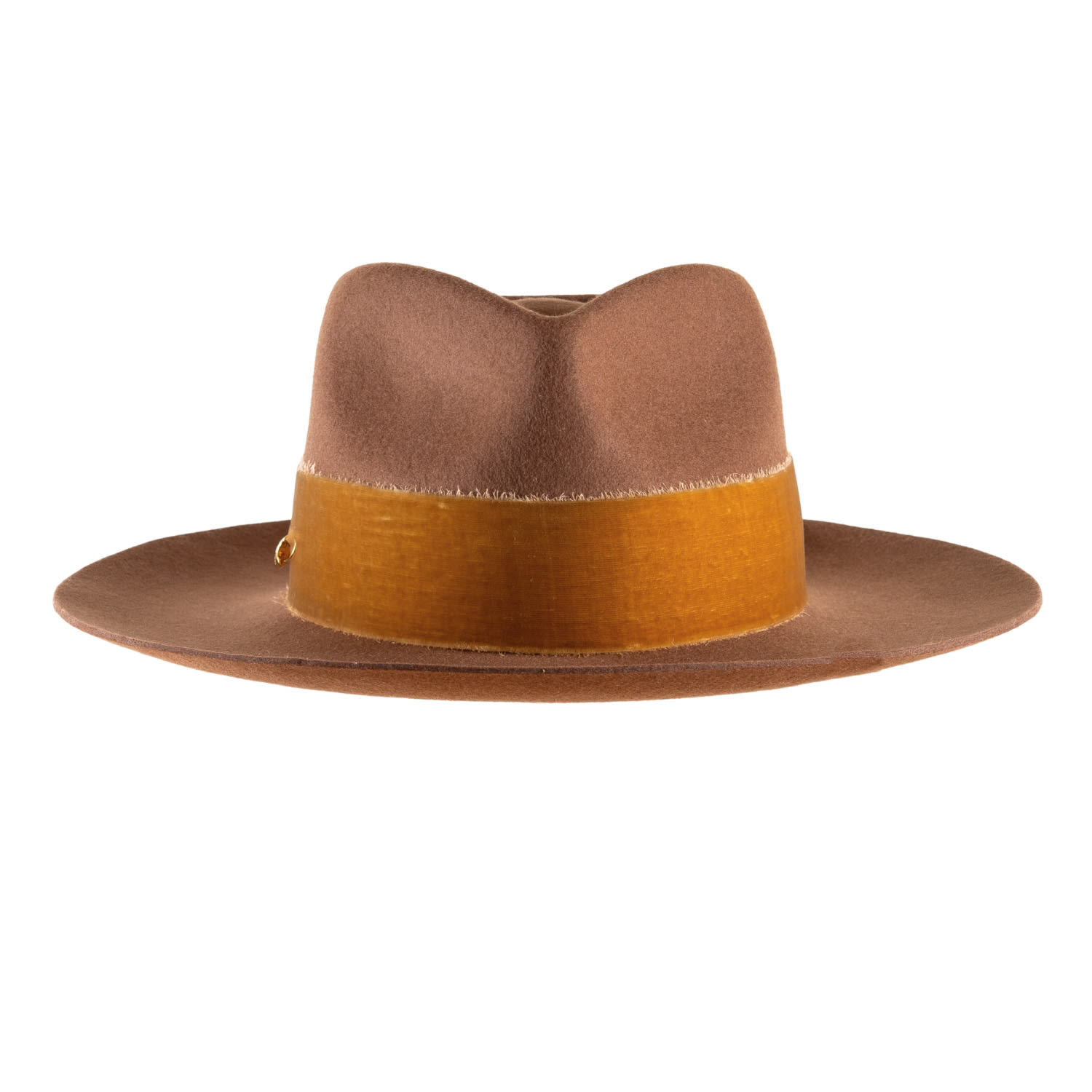Shaded The Label Women's Brown Hendra Coffee Velvet Fedora Hat In Brown