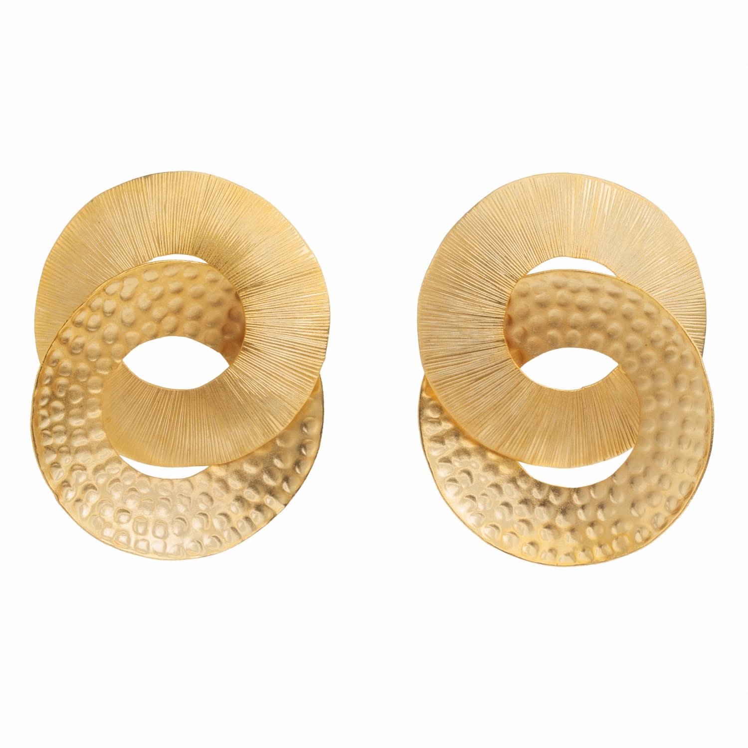 Meraki By Rashmi Bajaj Women's Double Gold Hoop Earrings