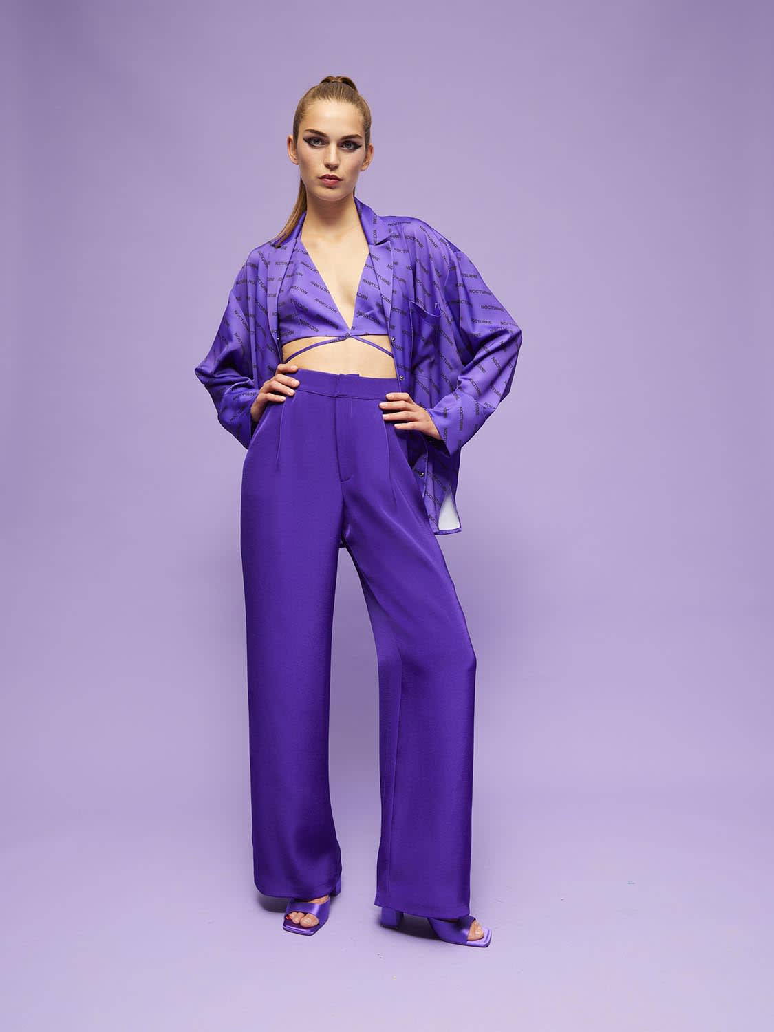 Wide leg cheap purple jeans