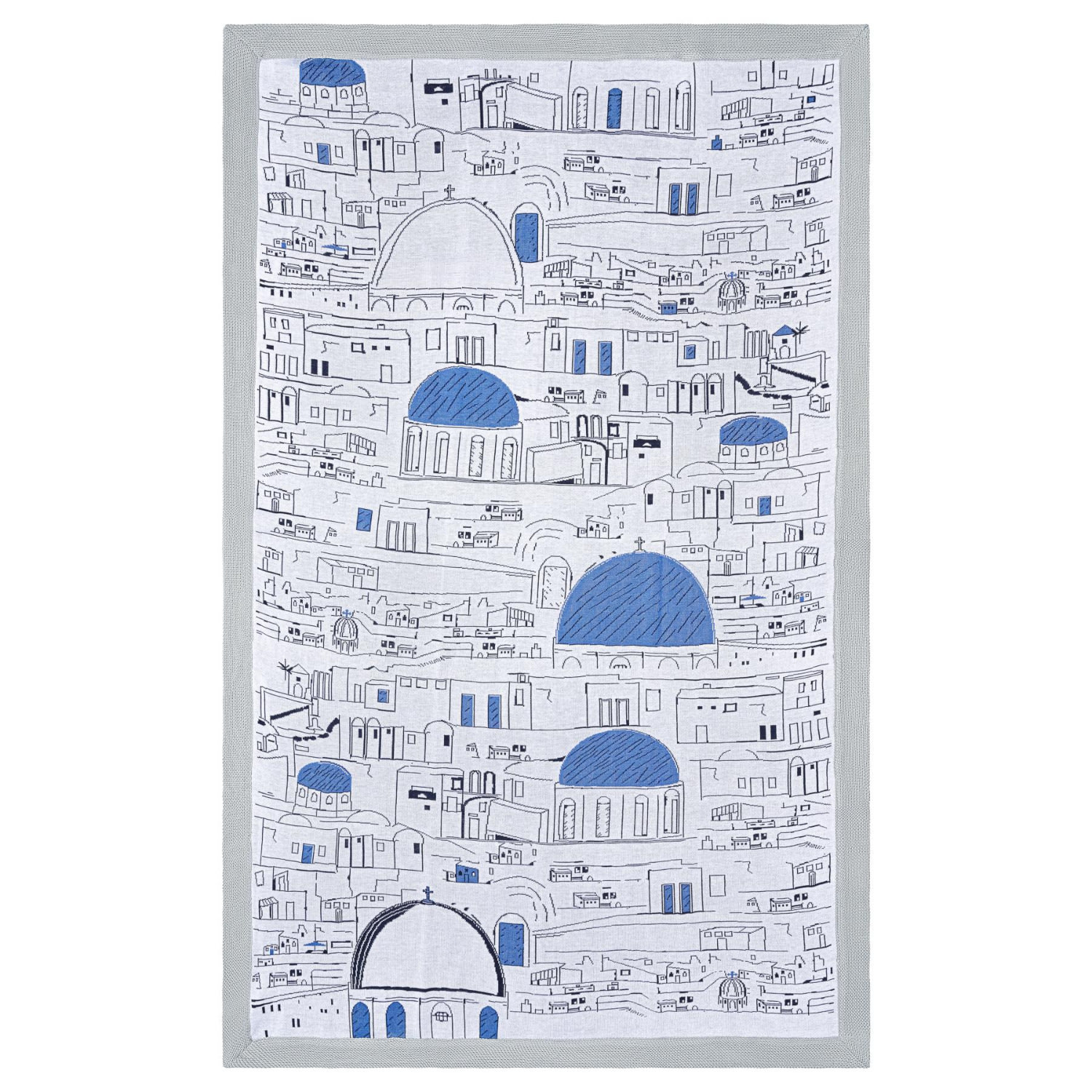 Women's Blue Cotton Beachtowel Cyclades | One Size | Pepper Vally