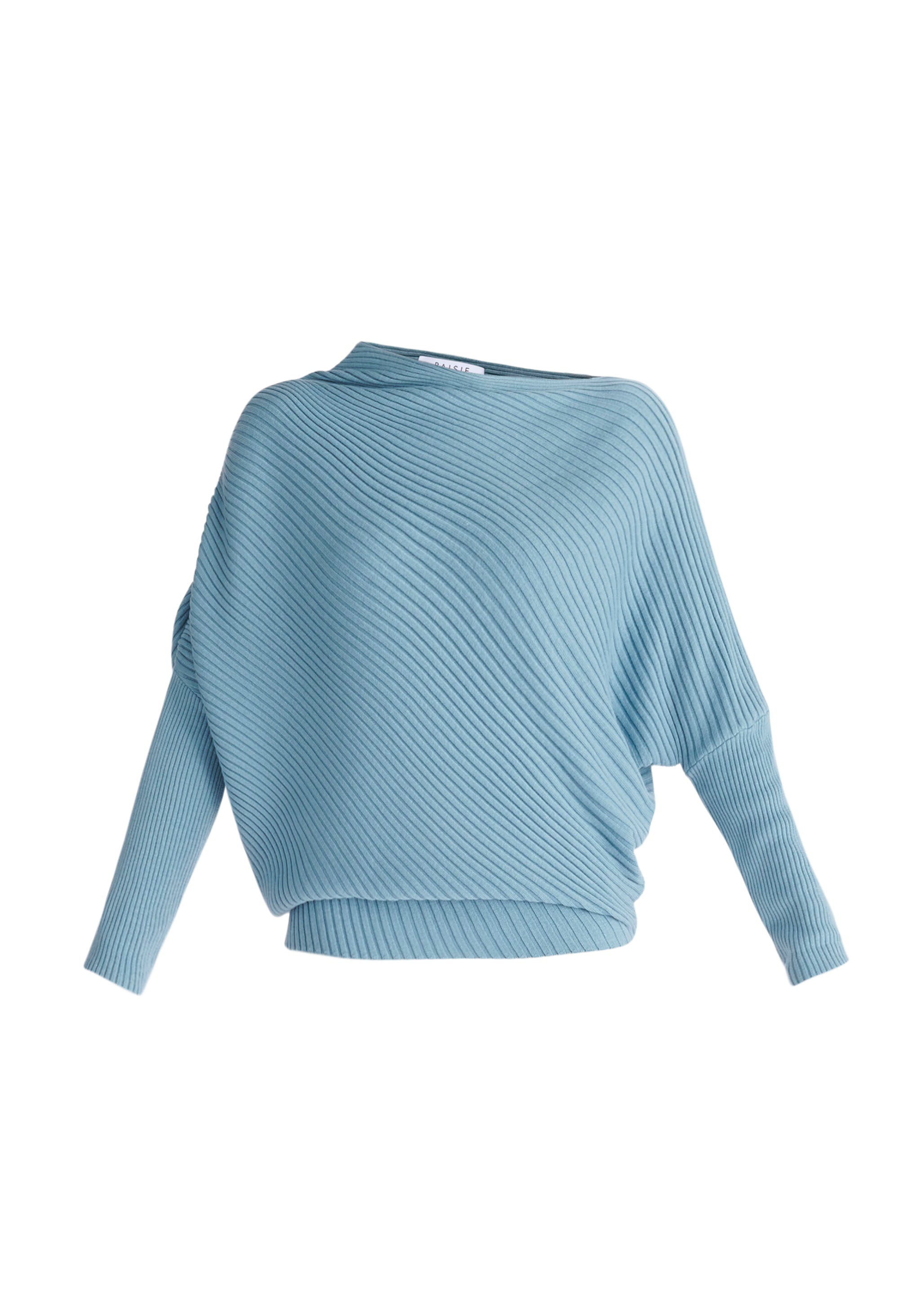 Women’s Draped Knitted Jumper In Blue Extra Large Paisie