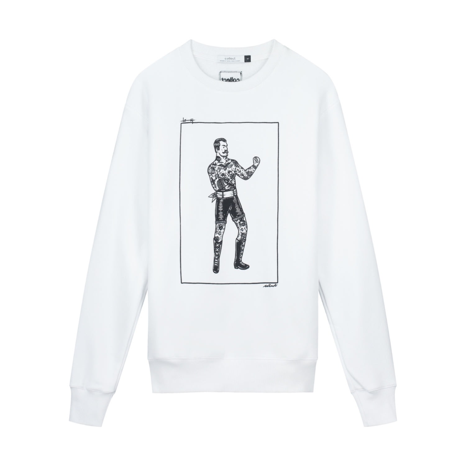Collect The Label Boxer Sweater White In White