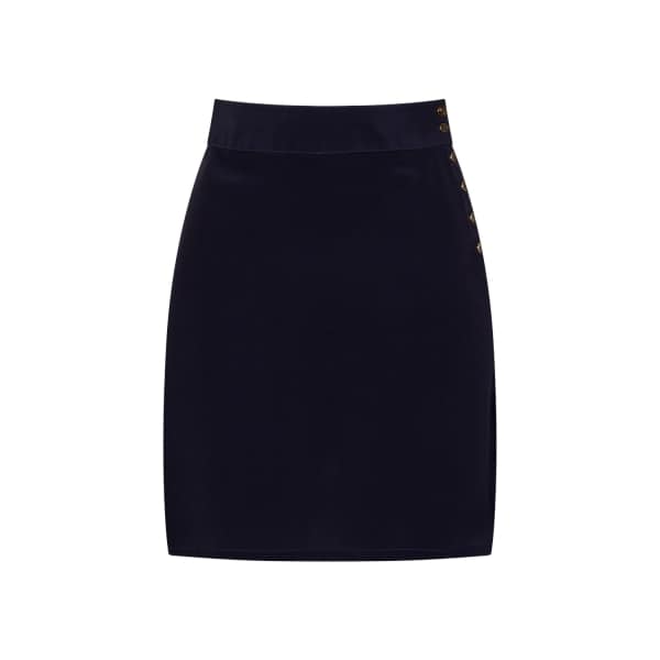 Gucci Midnight Blue Silk Skirt In Silk