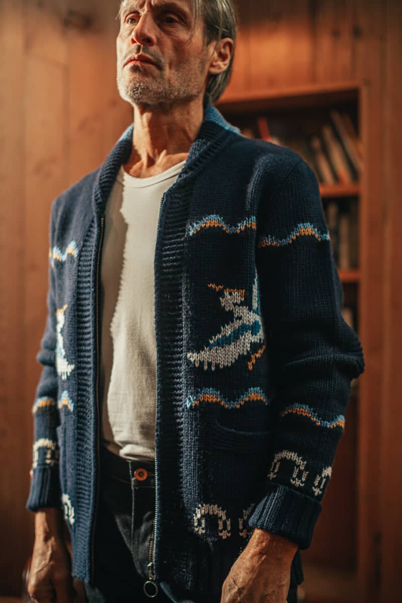 Crane Cardigan Navy | &SONS Trading Co | Wolf & Badger
