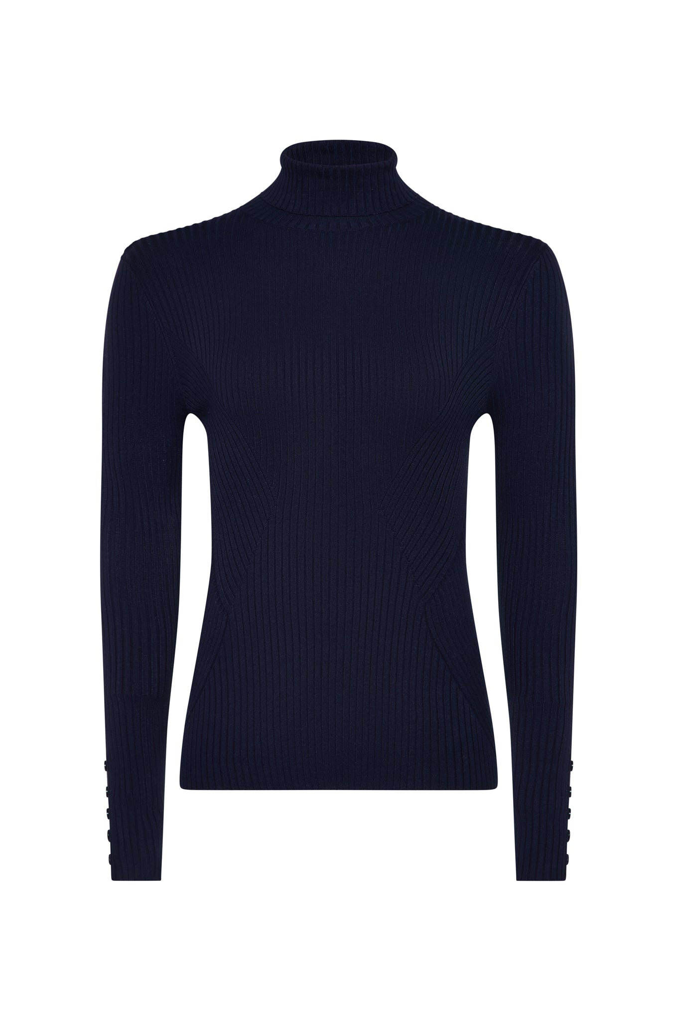 Guinea Women's Blue Navy Roll Neck Sweater