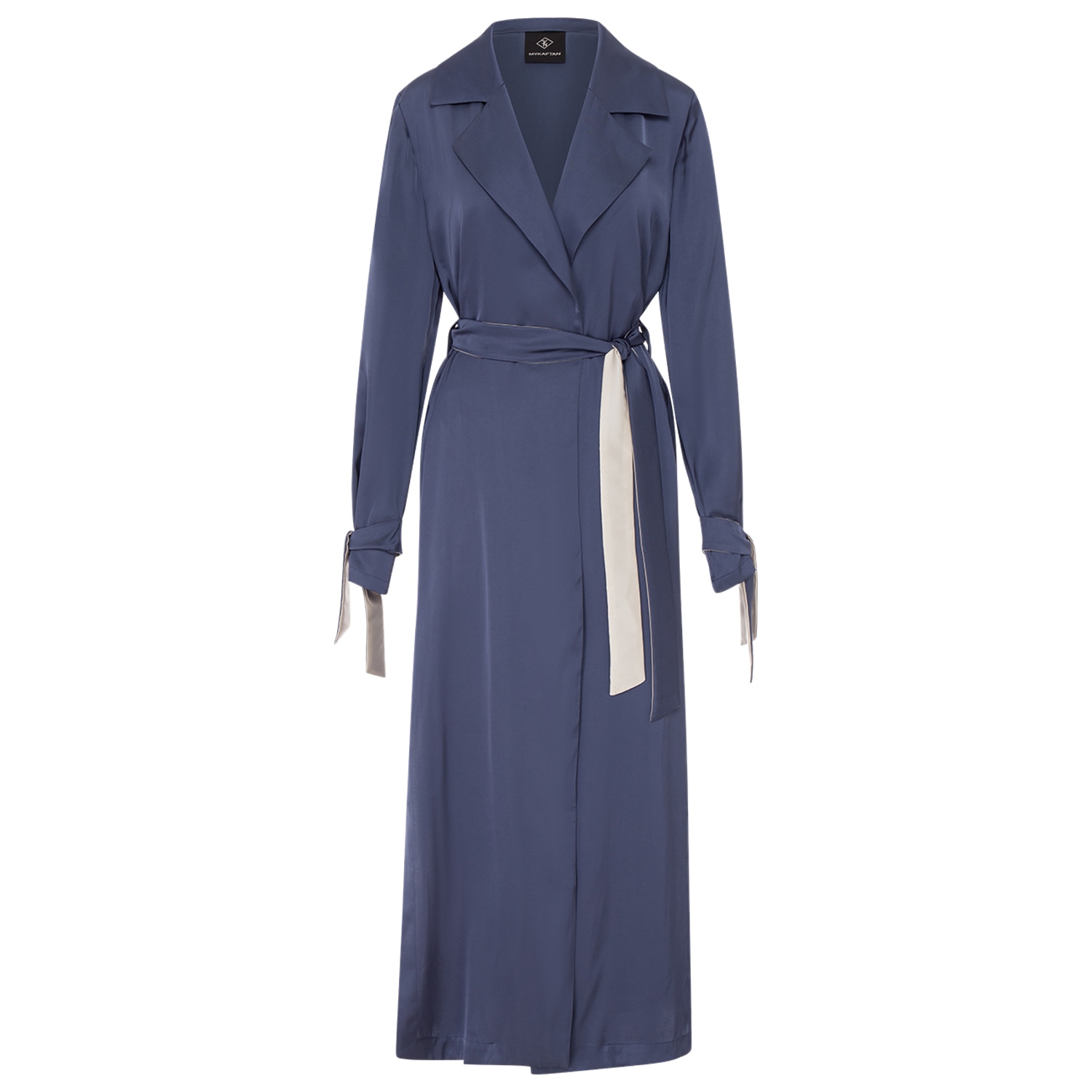 Women’s Trench Coat In Space Blue Small Mykaftan