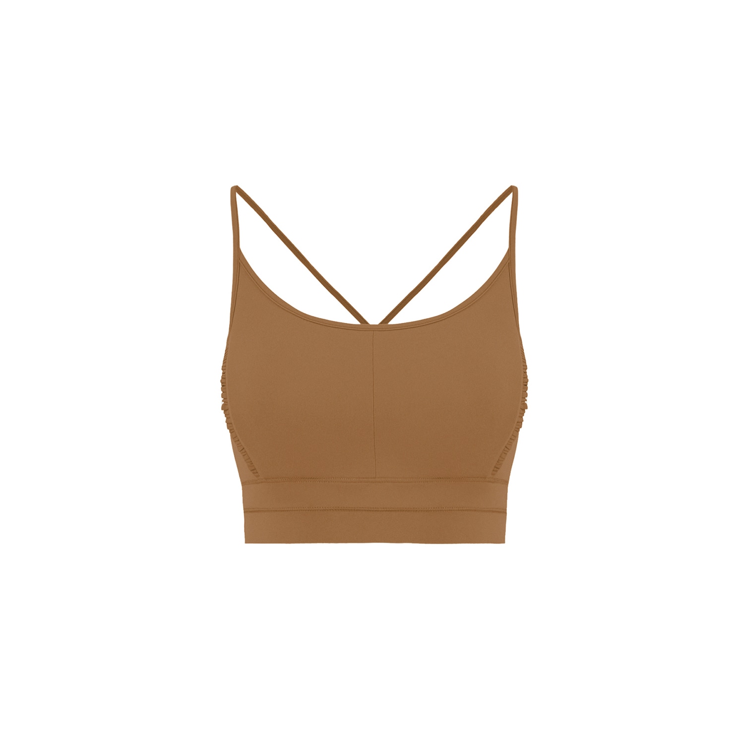 Yes Flâneuse Women's Neutrals Lana Sports Bra With Tiny Ruffles Sugar Almond In Yellow