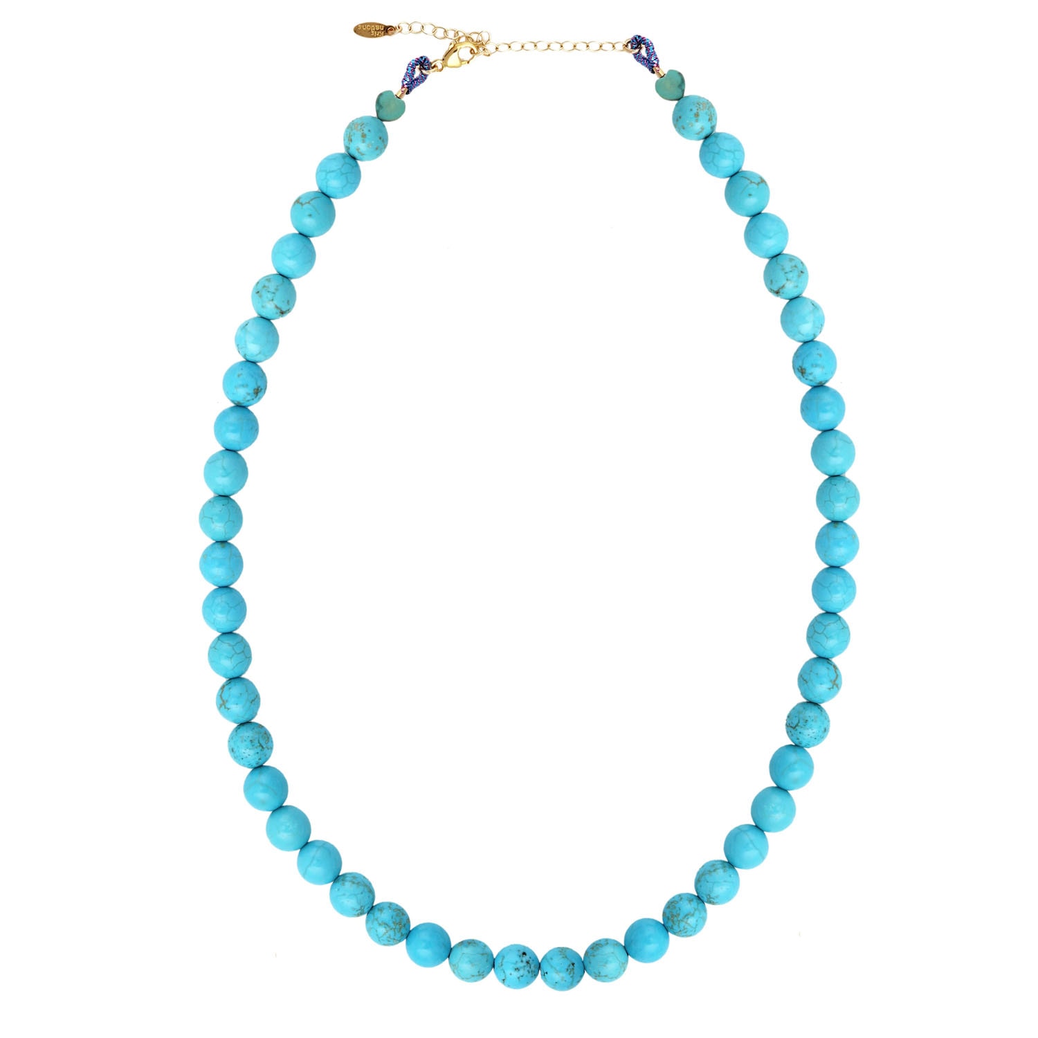 Kris Nations Women's Blue Turquoise Baller Gemstone Beaded Necklace In Blue