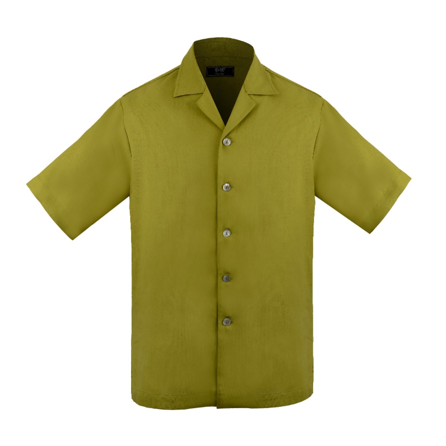 Men’s Kingston Linen Blend Shirt - Olive Green XXL David Wej