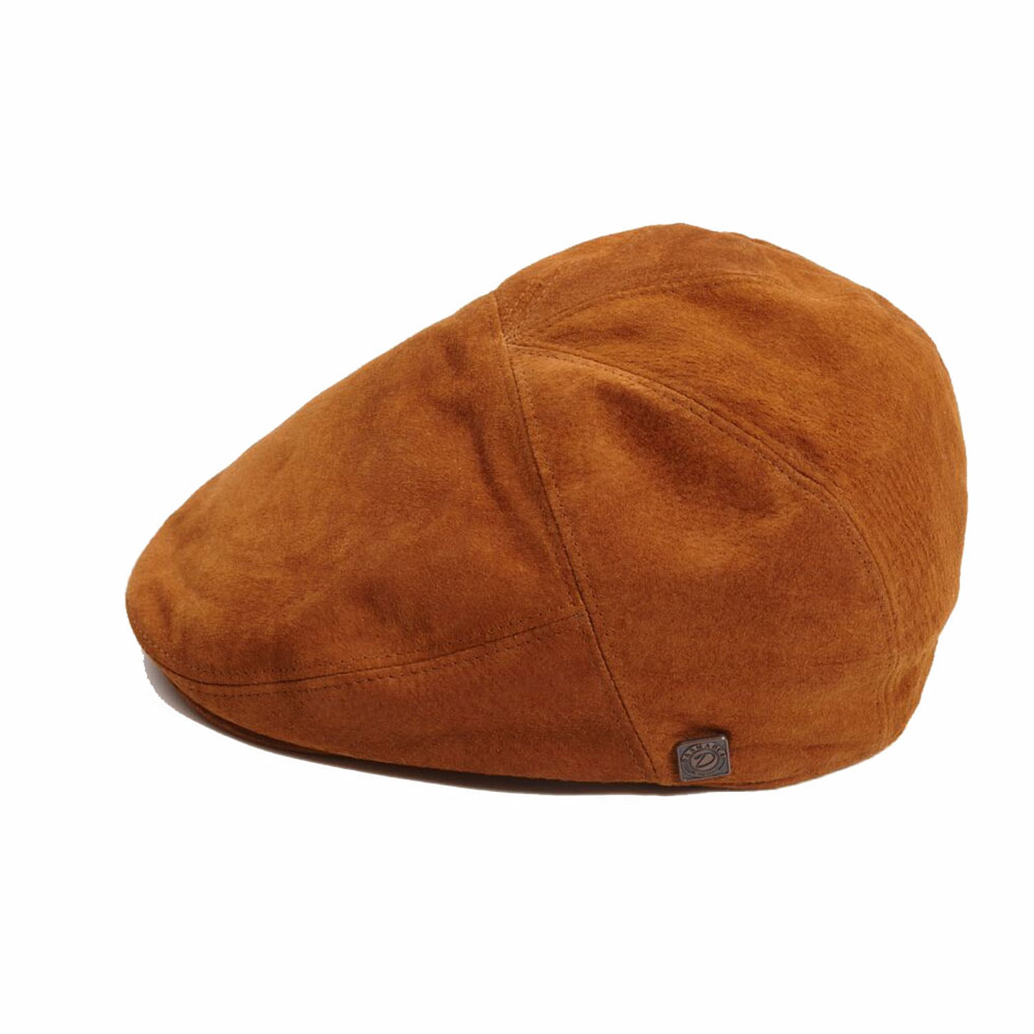 Dasmarca Hats Red Alex Toffee Leather Cap For Men