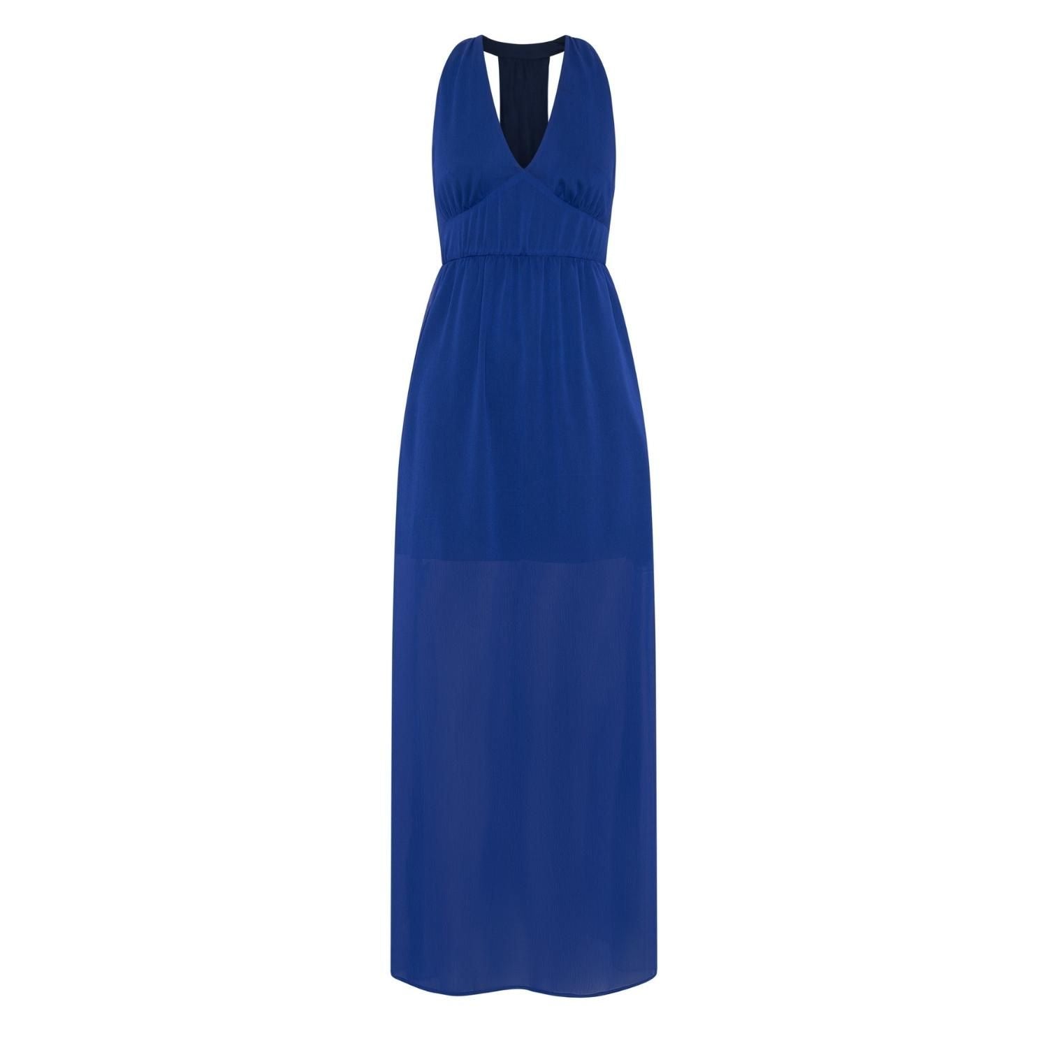 Deer You Odette Halter Full Length Gown In Cobalt Blue In Blue