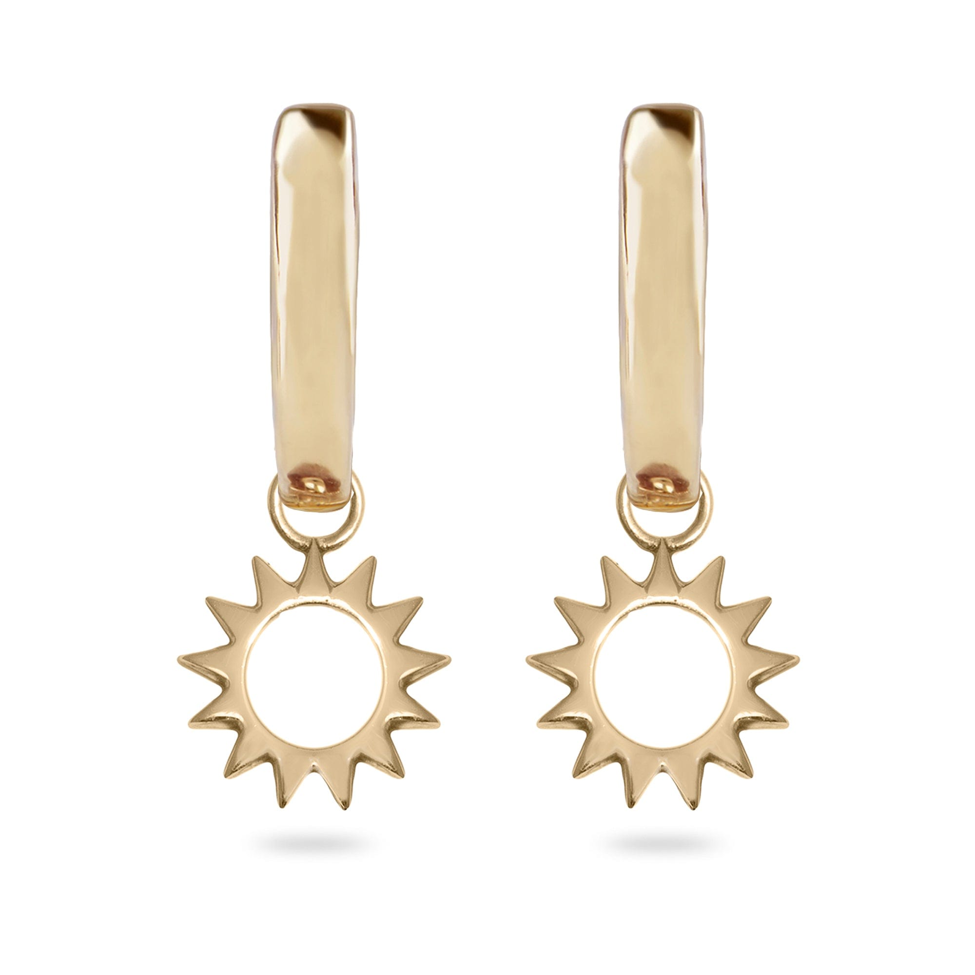 Zohreh Women's Sunburst Silhouette Hoop Earrings 9k Gold In Gold
