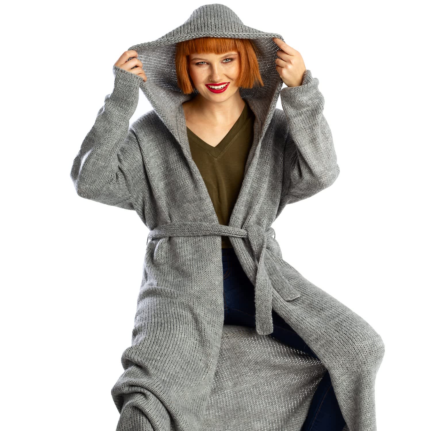 long cardigan with hood