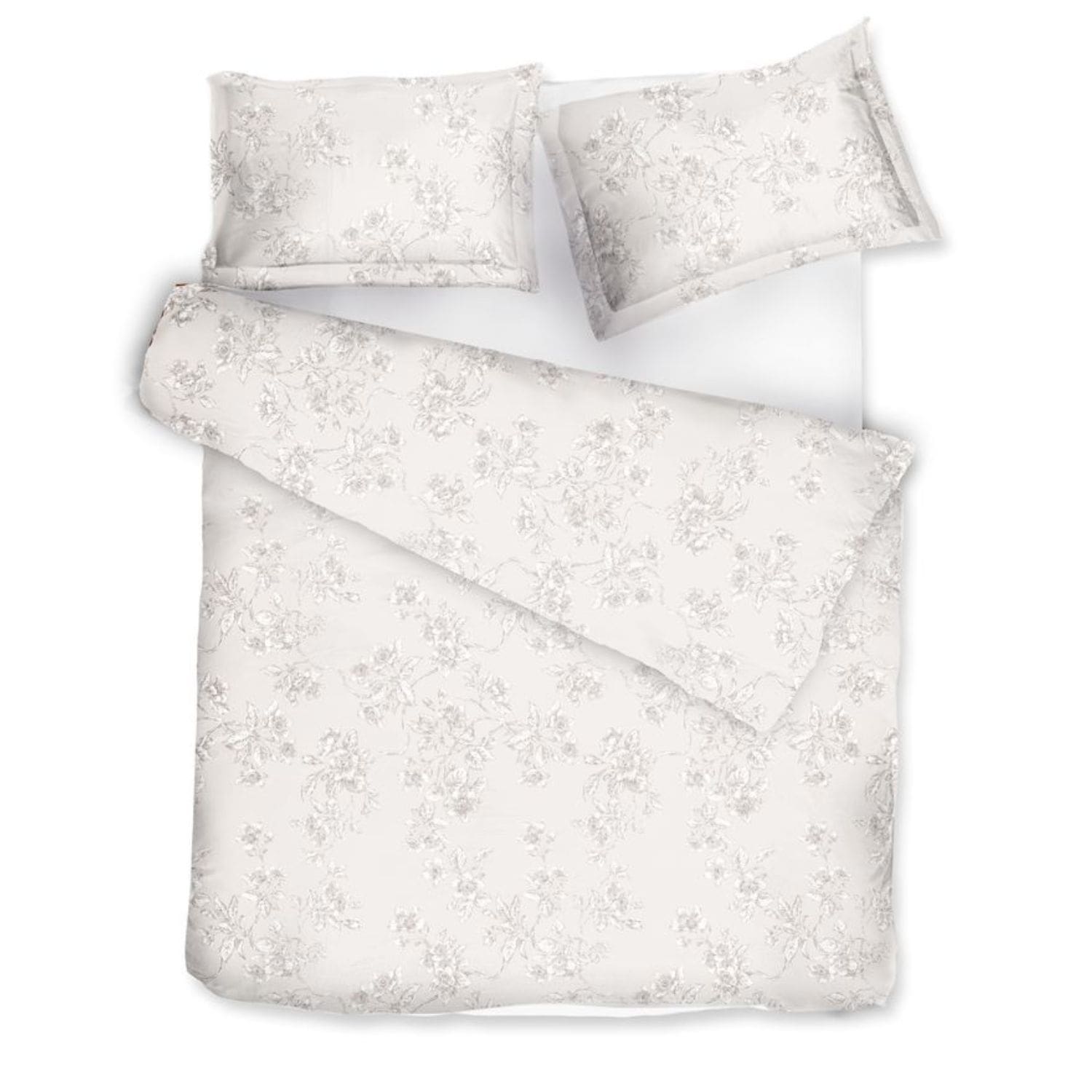 Decoflux Home White / Neutrals Cotton Bedding Set Eden Beige Uk Super King, Us King