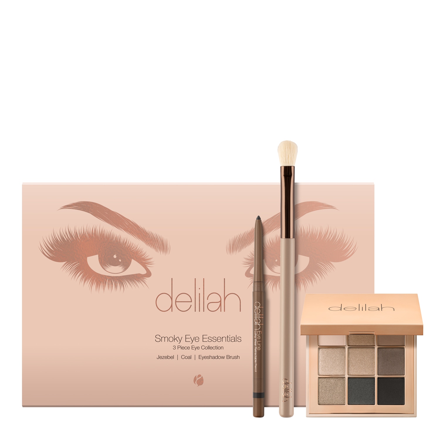 Delilah Neutrals / Brown Smoky Eye With Jezebel Three Piece Eye Collection