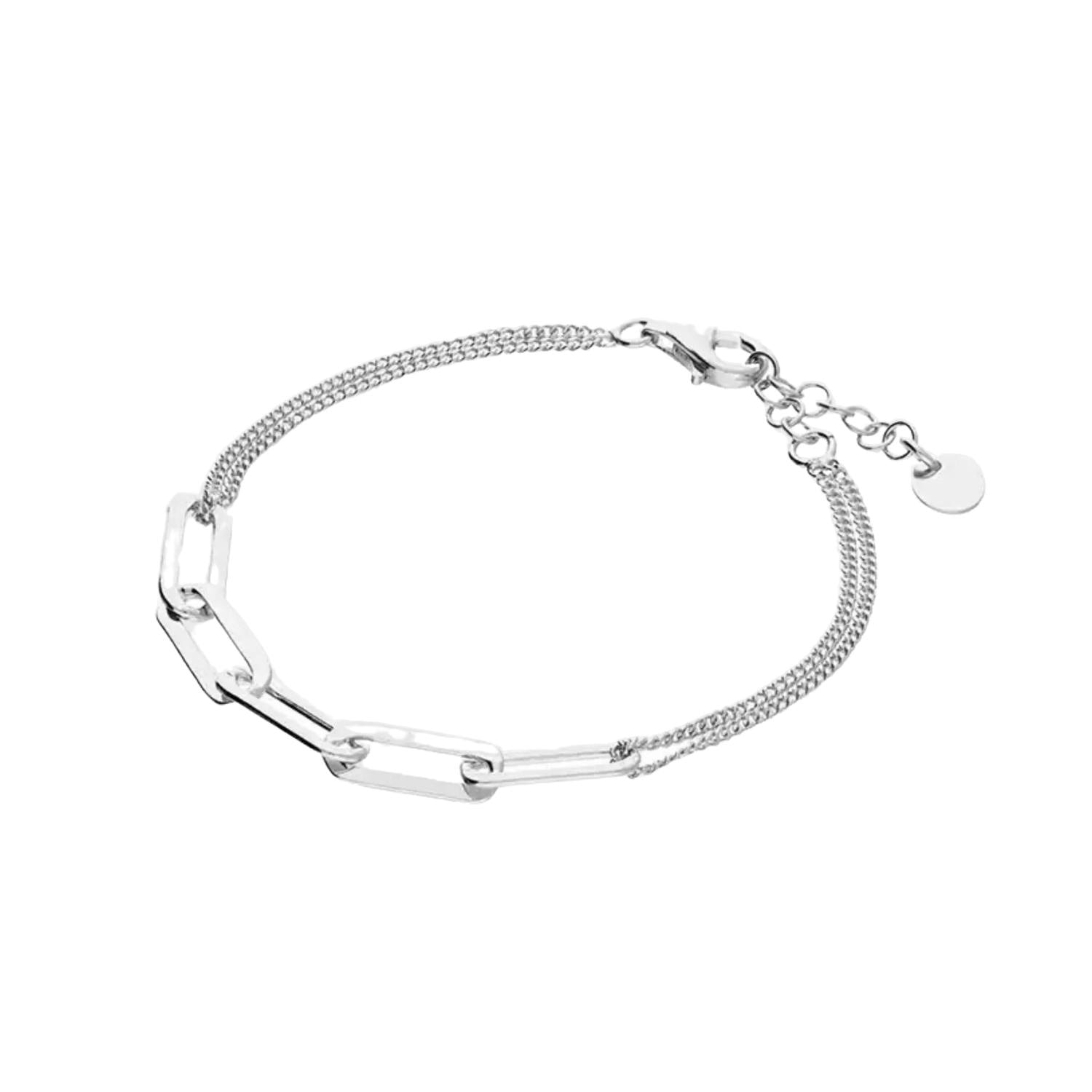 Women’s Paper Chain Link Bracelet Silver Fiyah Jewellery