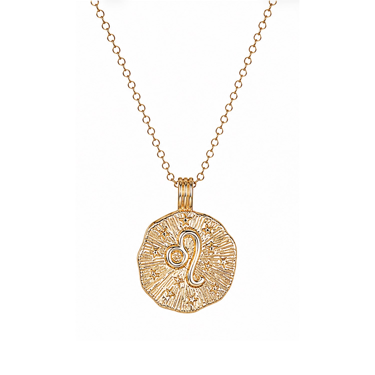 Zoe And Morgan Women's Sun In Leo Necklace - Gold Vermeil