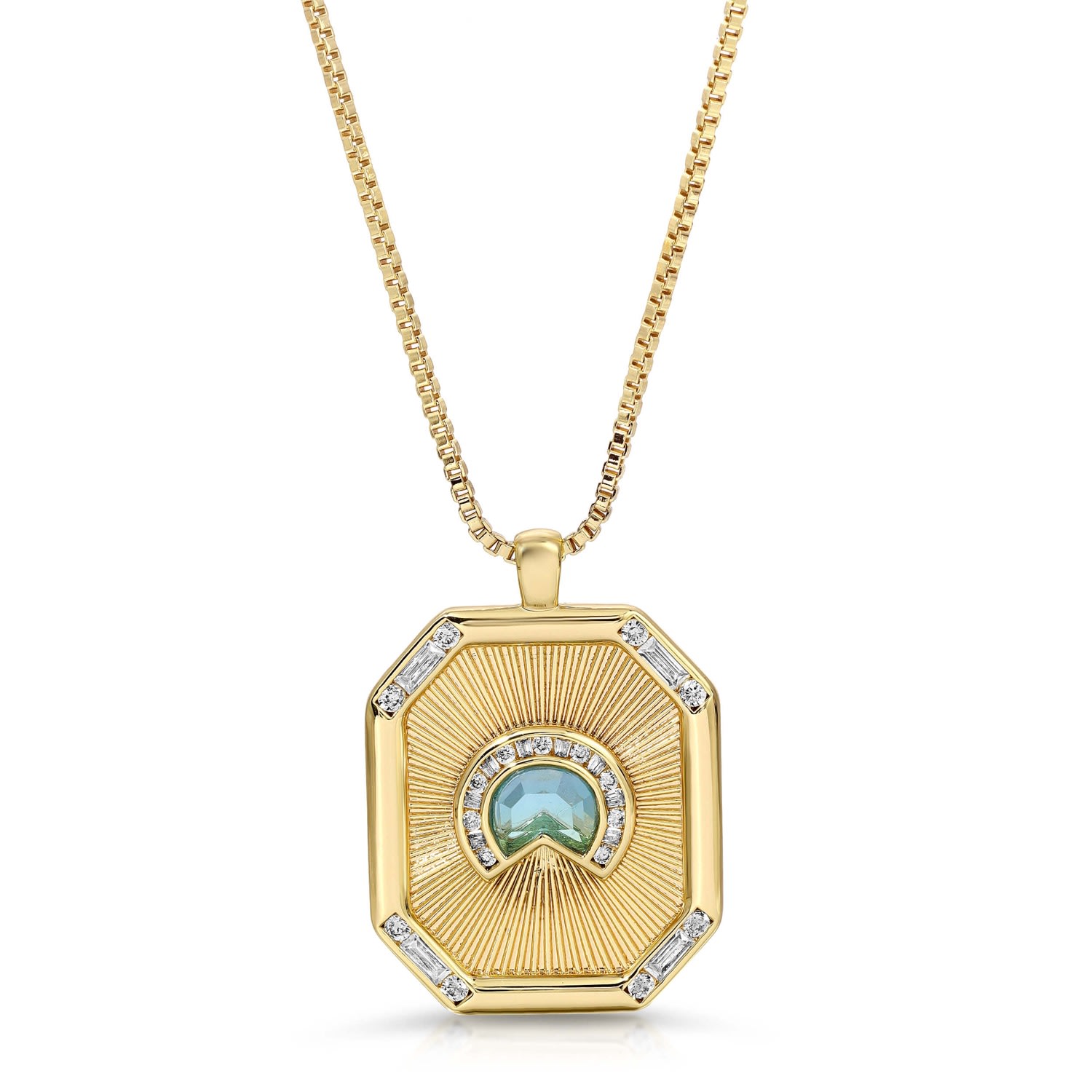 Women’s Daybreak Medallion Necklace- Sky Glamrocks Jewelry