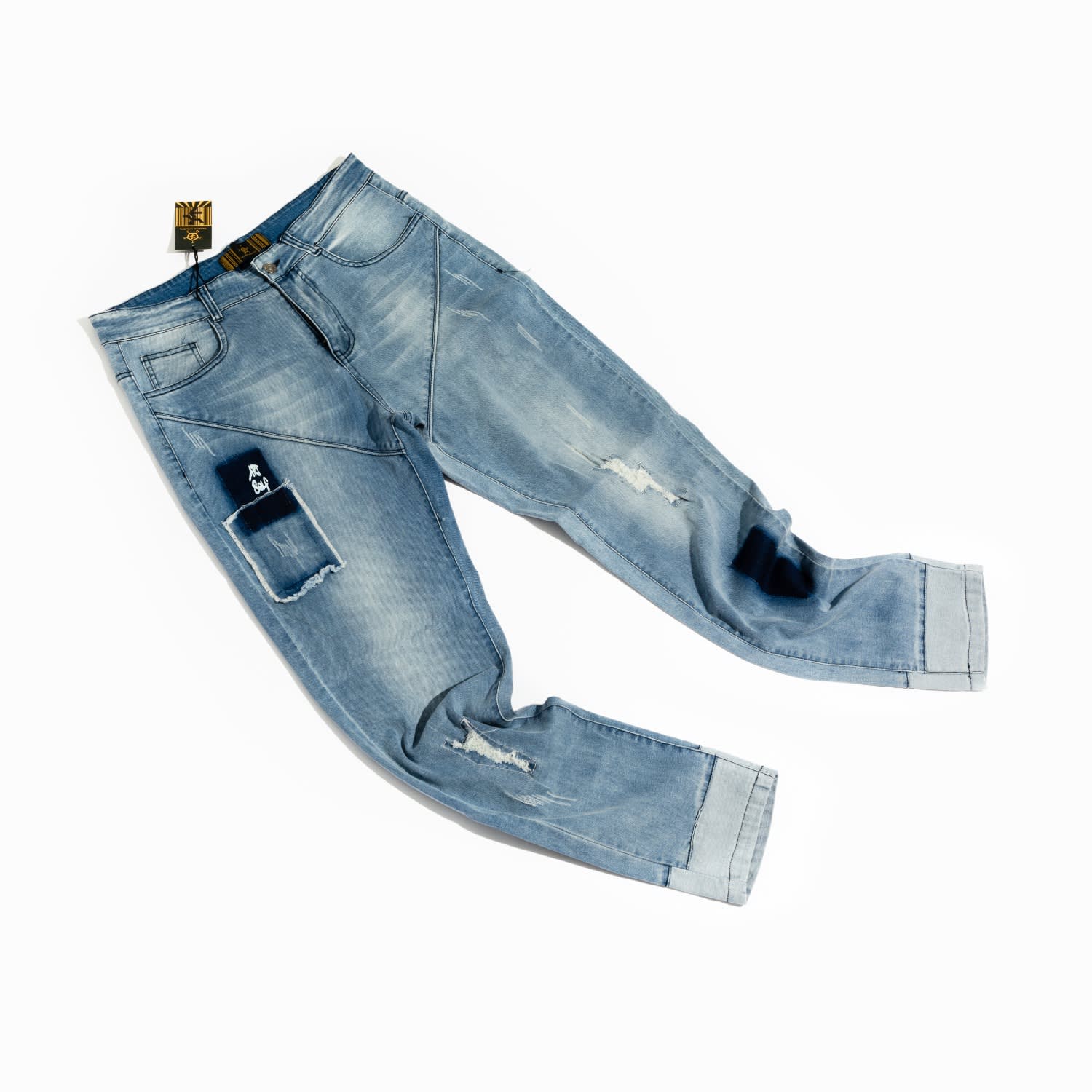 Chuks Collins Men's Act Self Light Blue Denim -  Diffusion Collection - Tasou - The Athletic Side Of In Blue