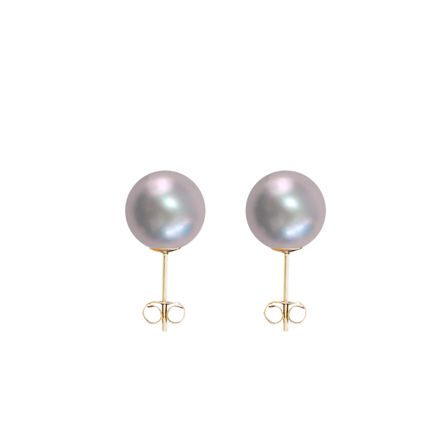 Women’s Gold / Grey Small Grey Pearl Studs Earrings - Solid 9Ct Gold Ora Pearls