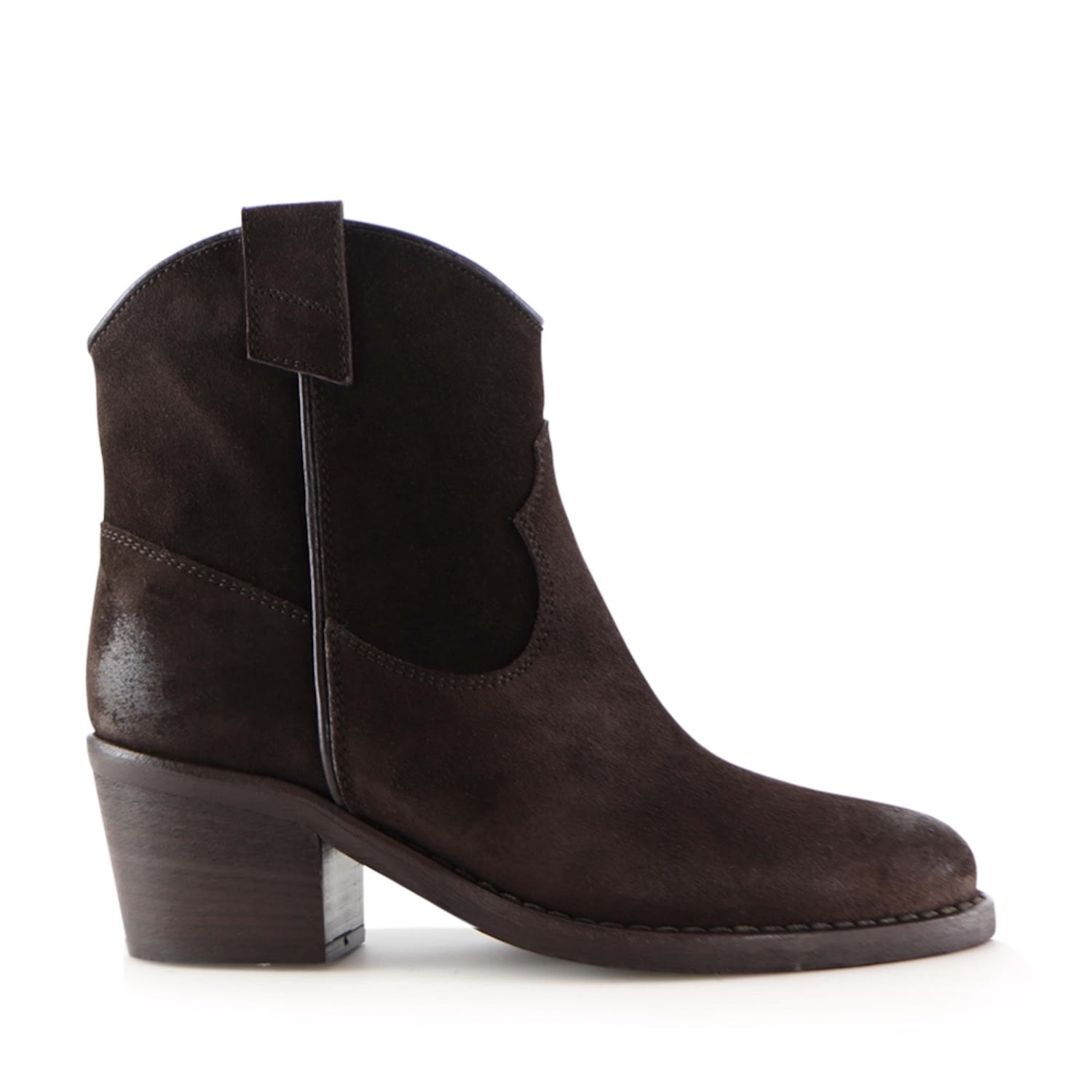 Notabene Women's Brown Anna Boots, Dark Brow Suede In Brown