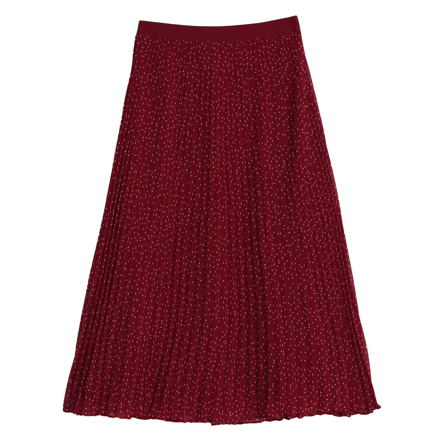 Women's Riley Raindrop Pleated Midi Skirt - Red | Small | Louche