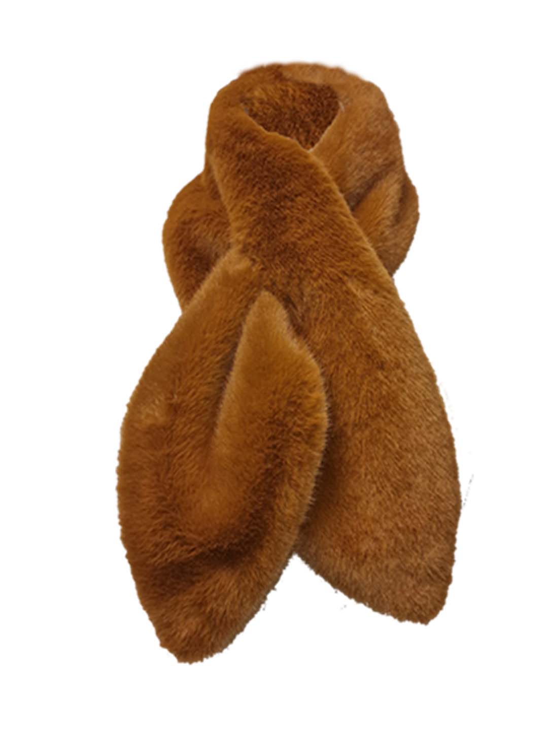 Nooki Design Women's Brown Cate Faux Fur Scarf - Chestnut