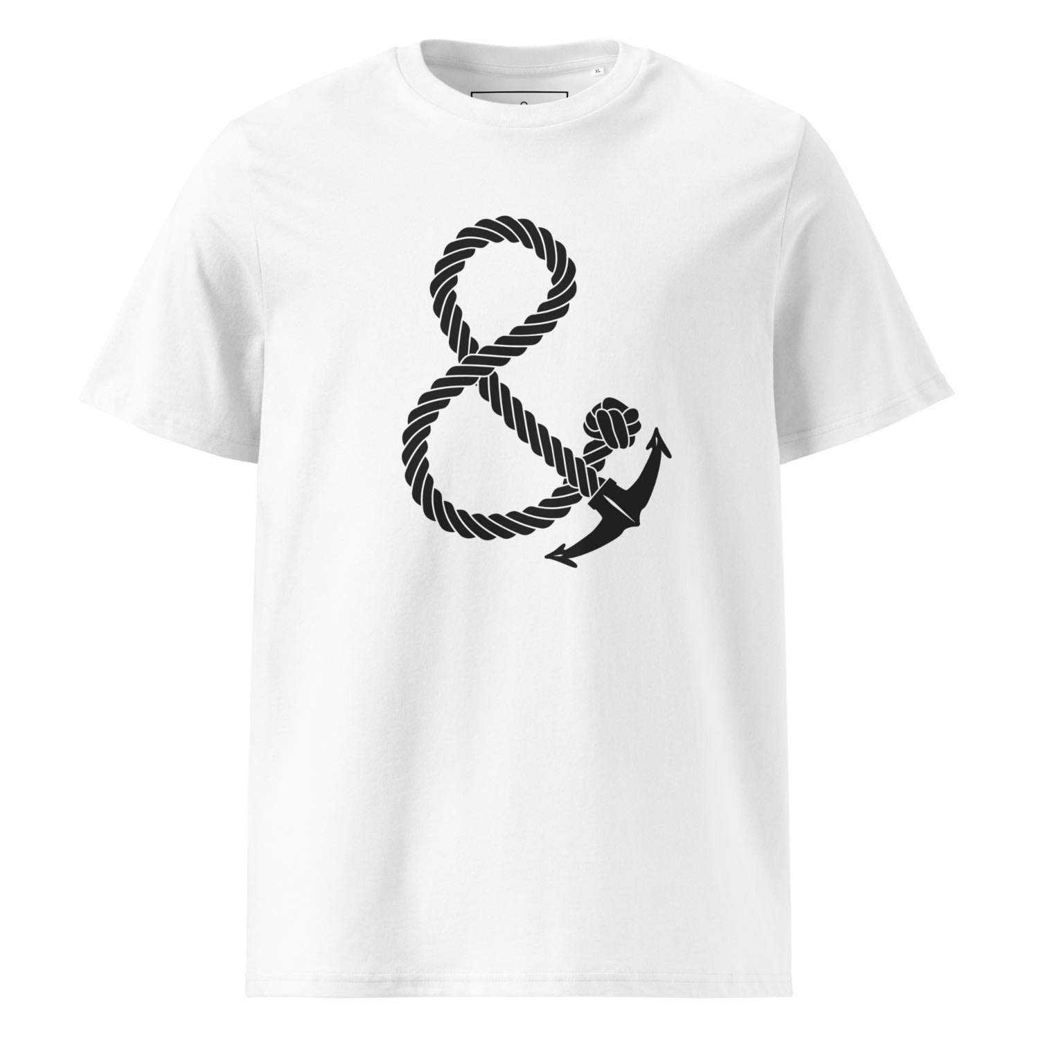 Anchor & Crew White Oversized Ampersand Signature Organic Cotton T-shirt - Women In White