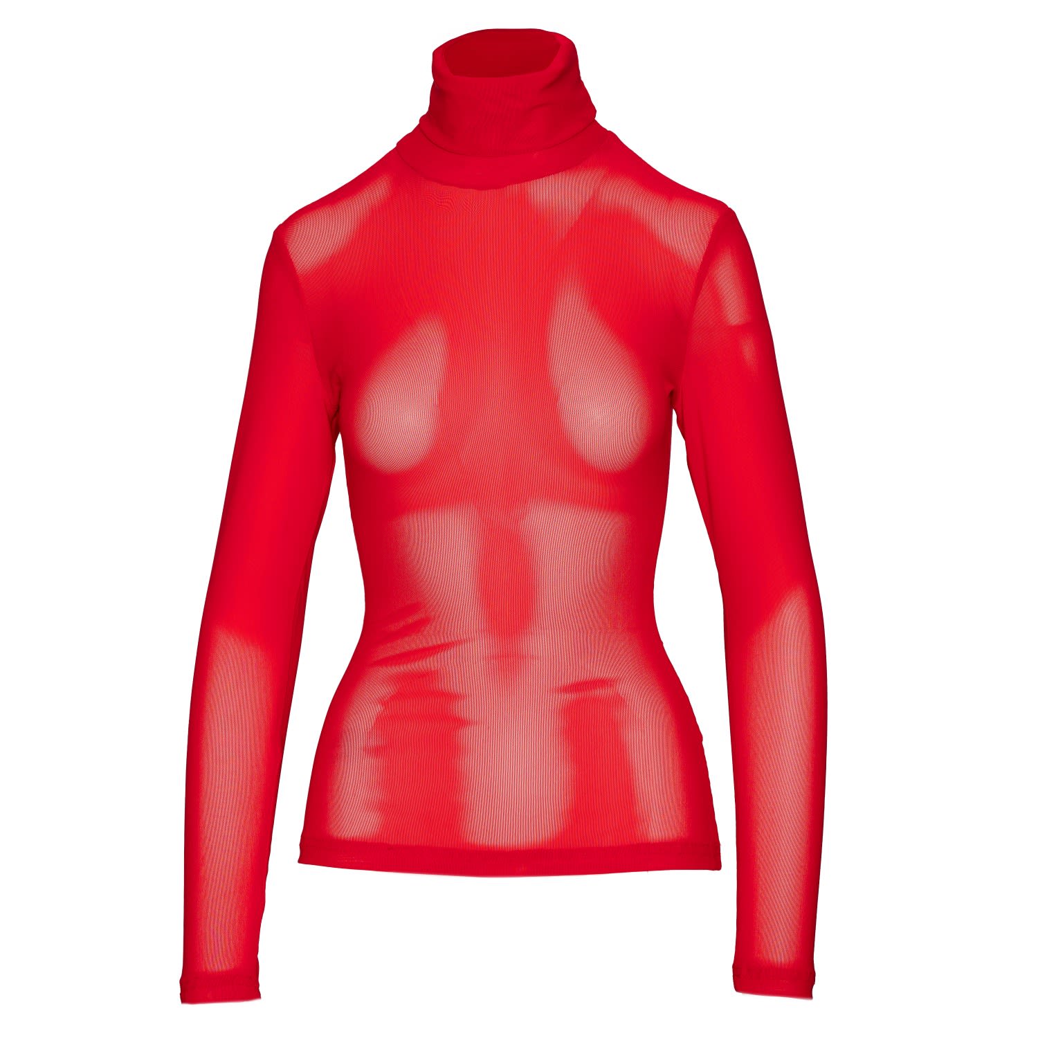 Ofuure Women's Red Jess Mesh Top In Ruby In Red