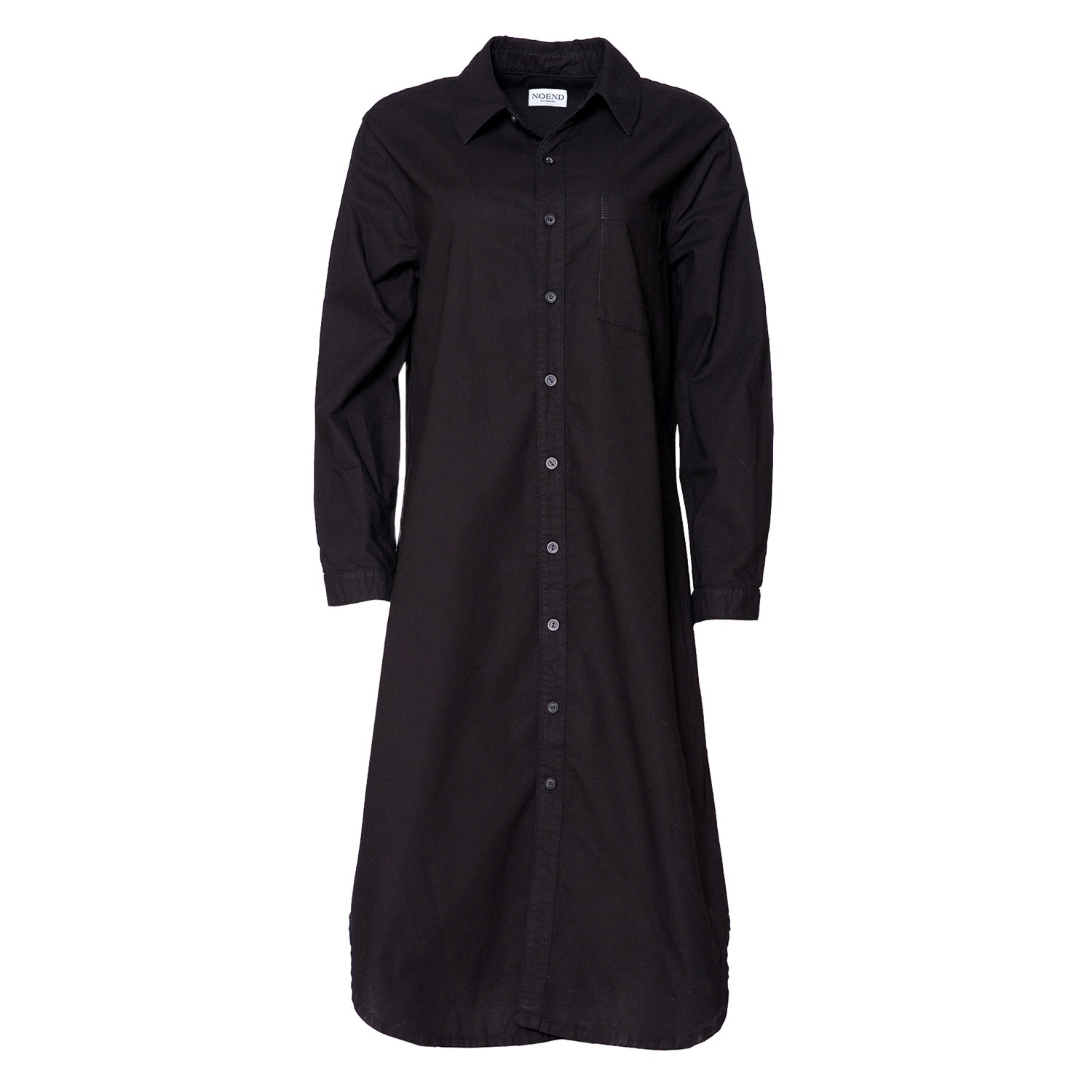 Women’s Makenzie Linen Shirt Dress In Black Extra Small Noend Denim