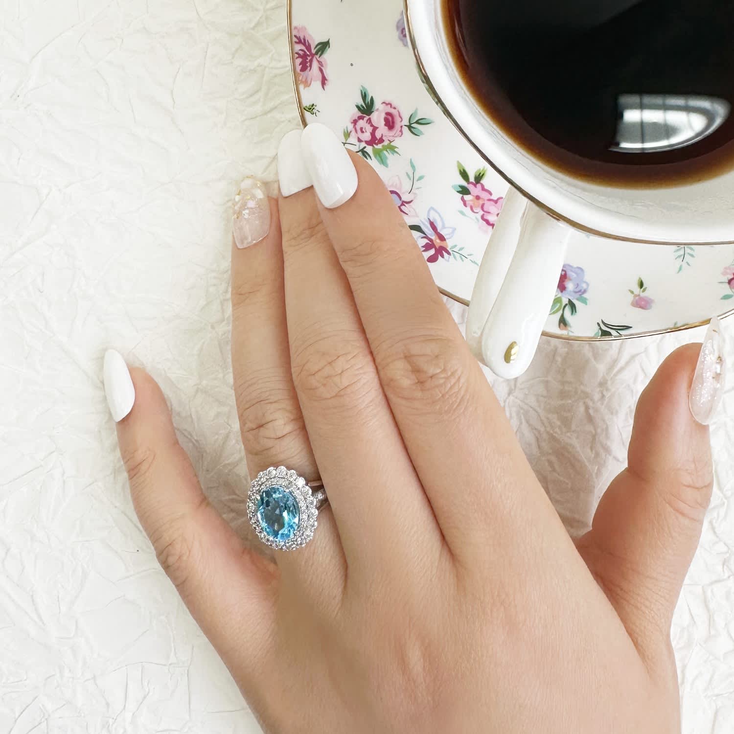 Diana's blue topaz ring sale