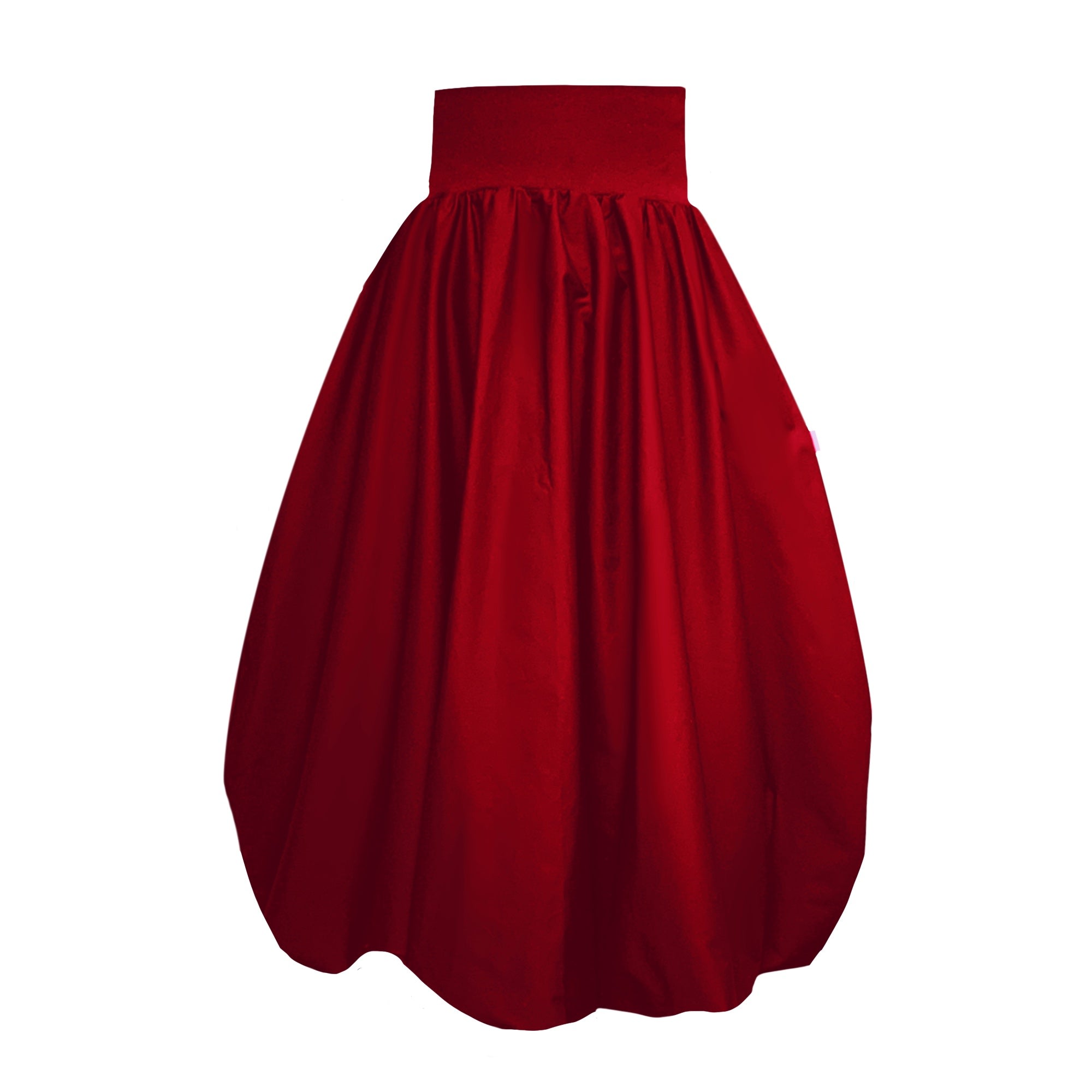 Women's Red Enoki Puffball Skirt In Burgundy | Extra Small | Frock Tales