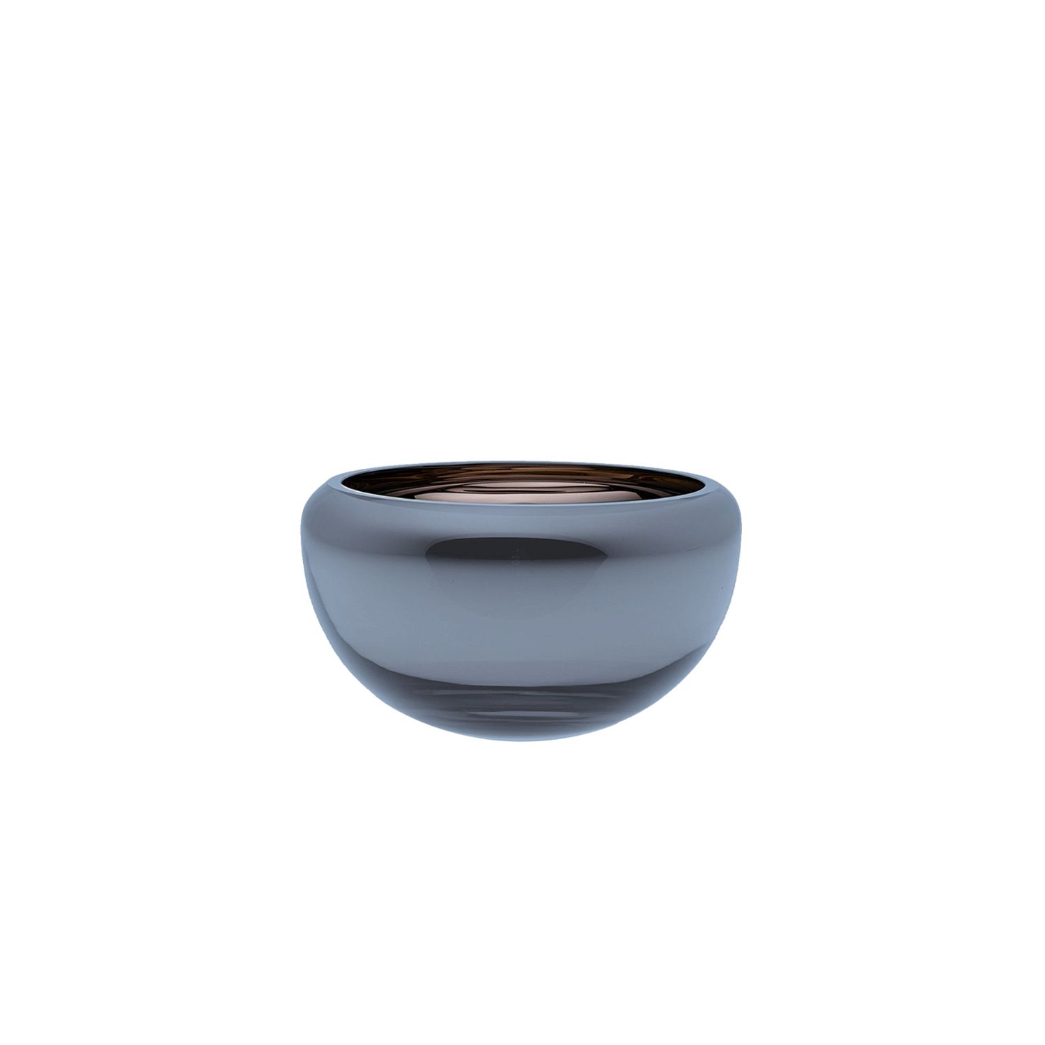 An&angel Blue / Silver Deco Round Navy Blue Bowl In Blue