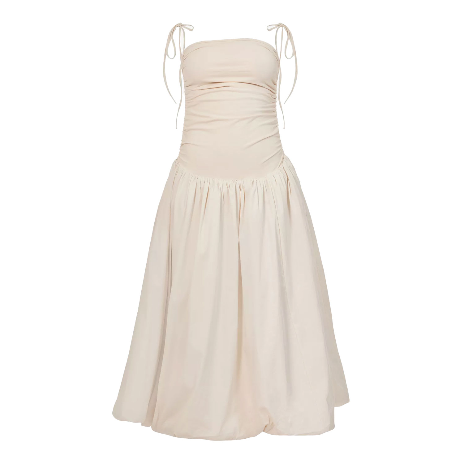 a line tulle midi dress Off-Shoulder Strapless Pleated Tulle Midi A-Line Wedding Dress – Liymc