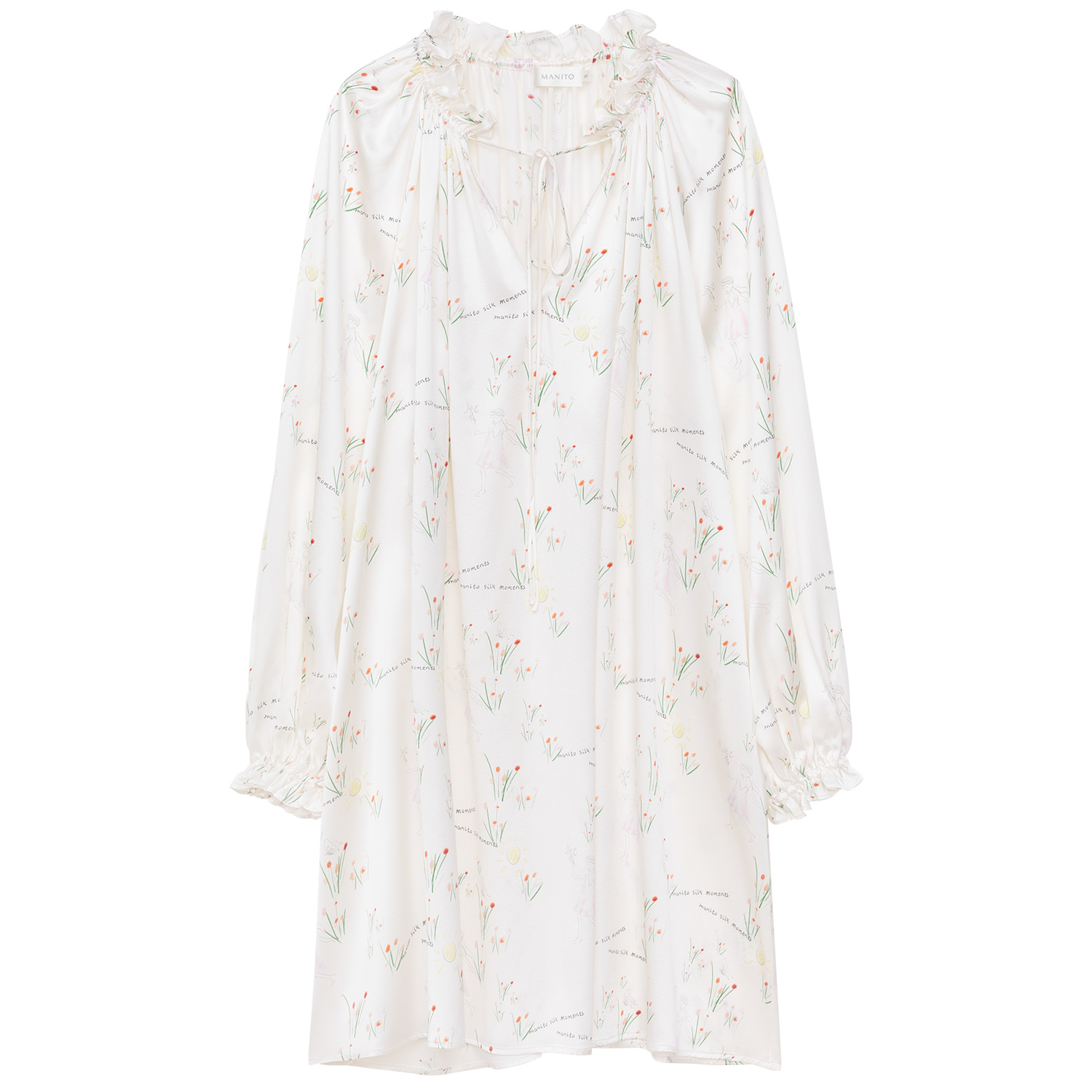 Manito Women's White Princess Louise Shirt Dress In Multi