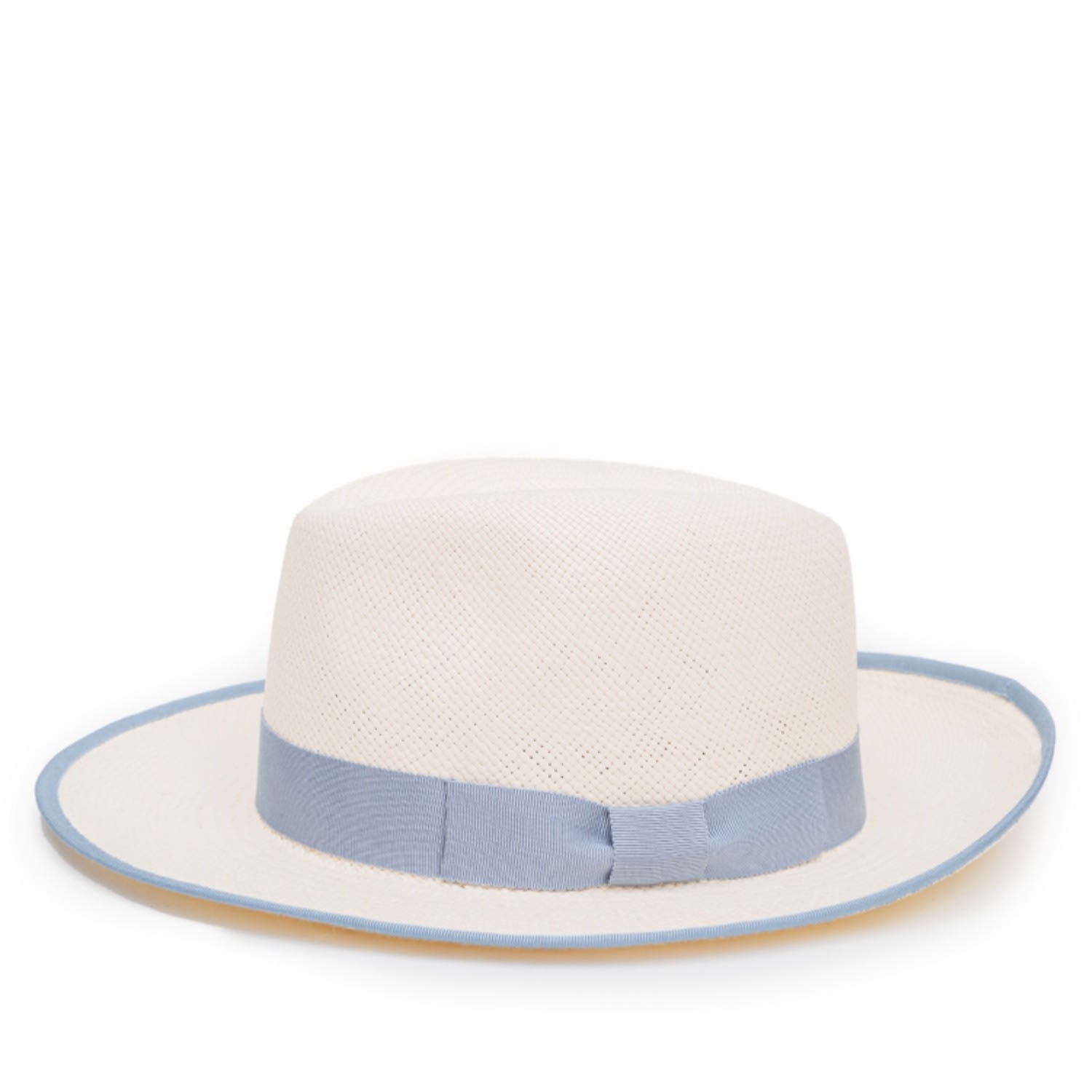 Anthony Peto Men's White Dusko Trim Panama Cream In White