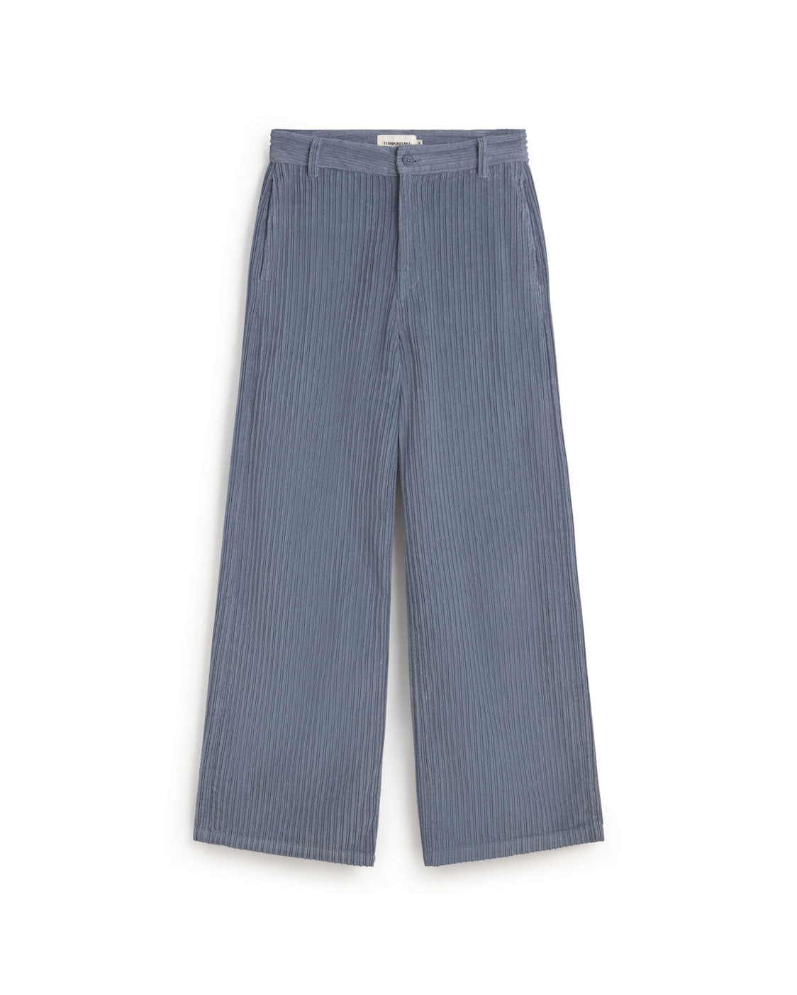 Thinking Mu Women's Blue High Rise Corduroy Karina Pants In Blue