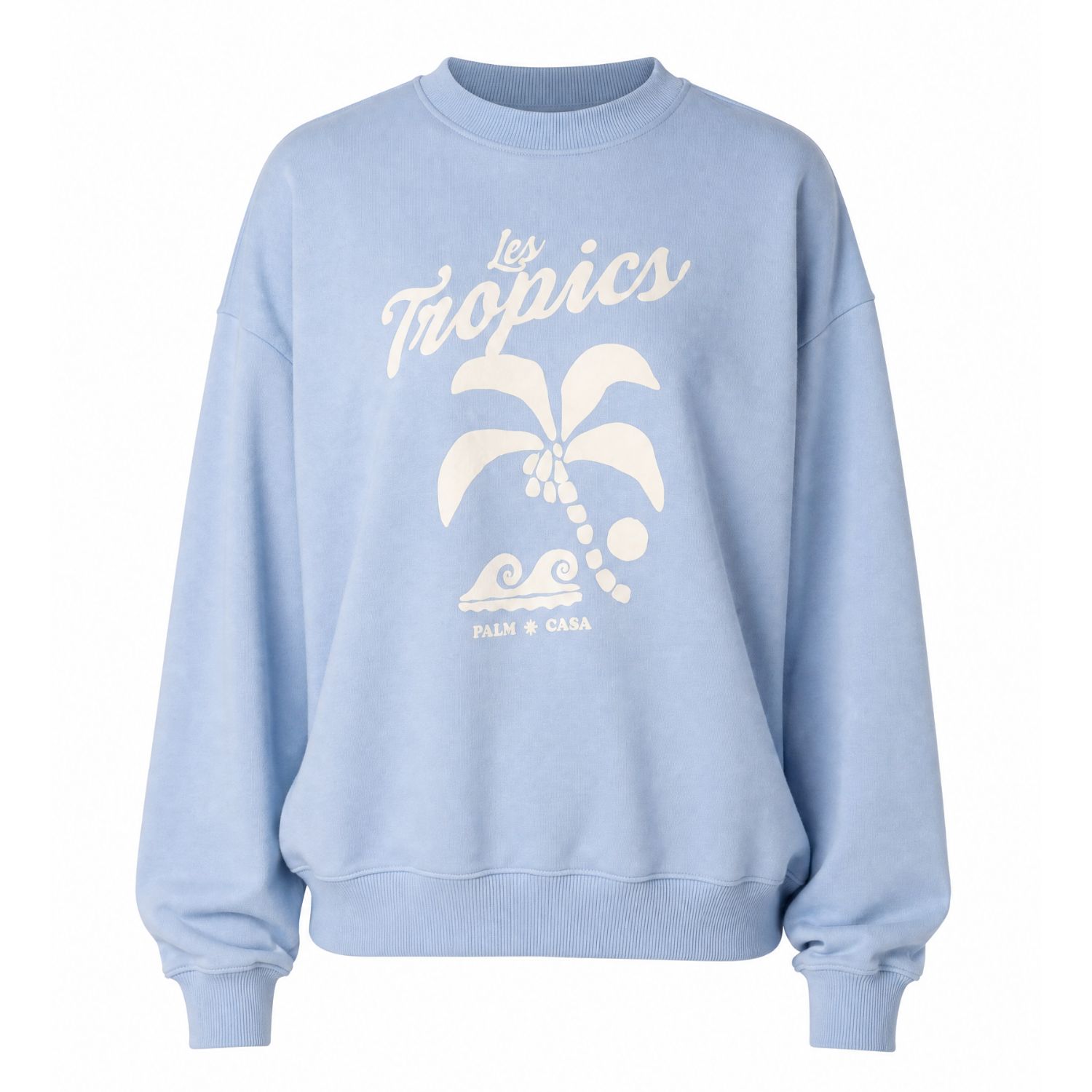Women's Palm Tropics Fleece Sweater - Blue | Extra Large | Palm Collective