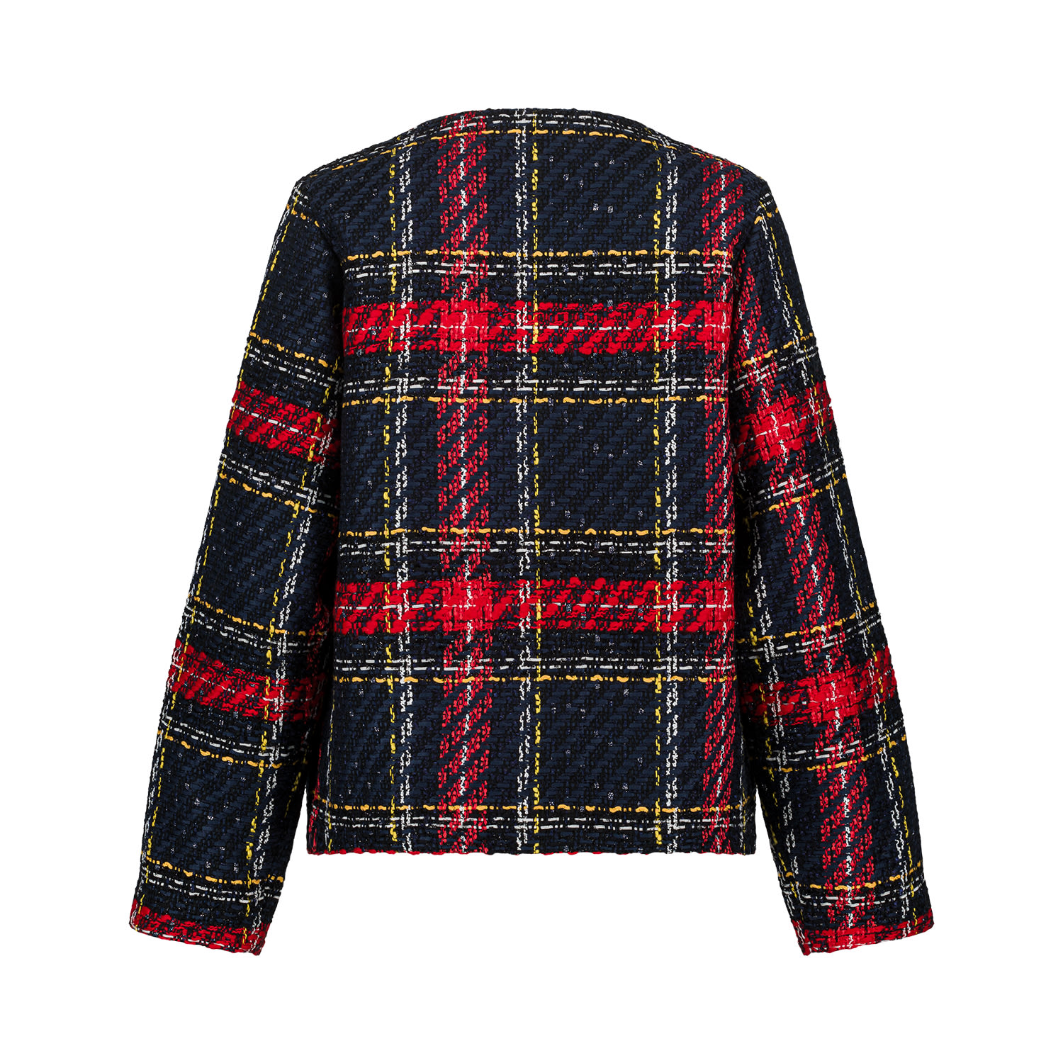 Palingénésie Women's Yellow / Orange / Blue Josephine Wool-blend Tweed Jacket